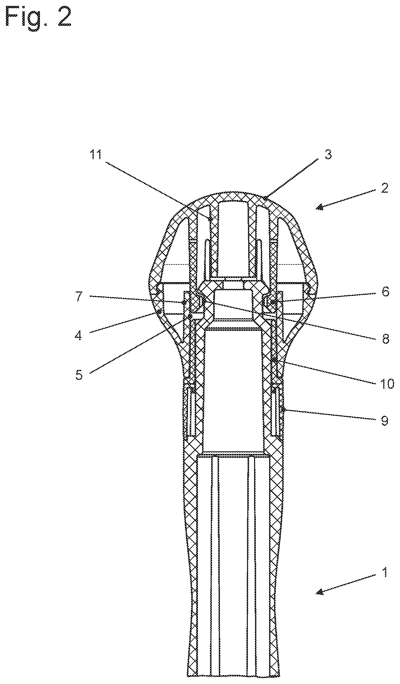 Patent US12103156 Figure 2 – Rotating top grip