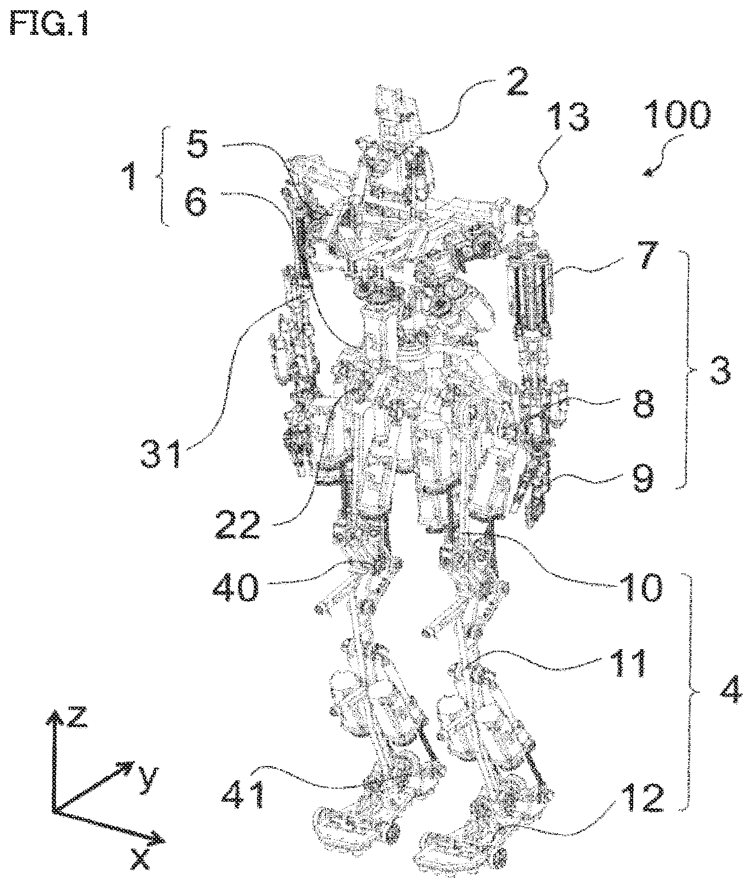 Patent US12103160 Figure 1 – Rotation connecting mechanism, robot, robot arm, and robot hand
