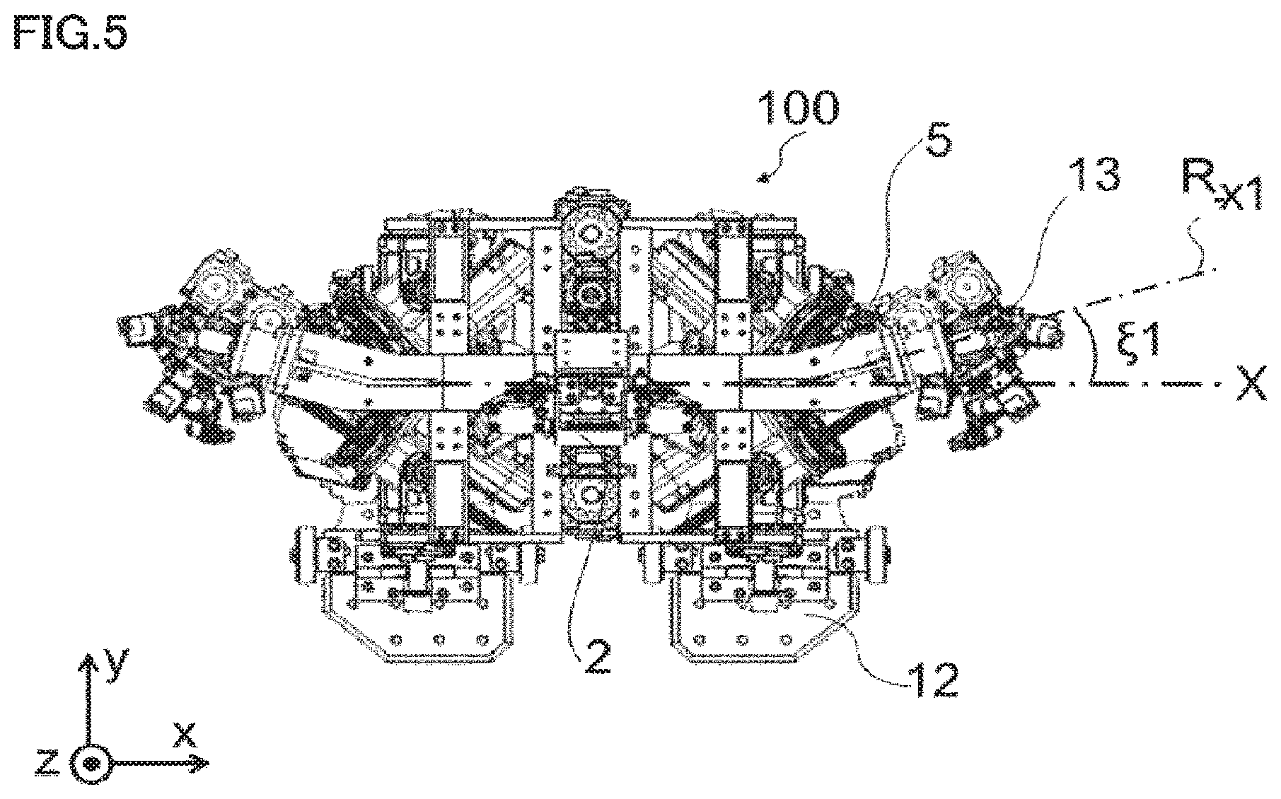 Patent US12103160 Figure 5 – Rotation connecting mechanism, robot, robot arm, and robot hand