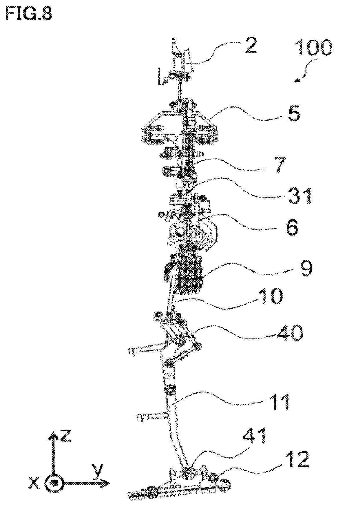 Patent US12103160 Figure 8 – Rotation connecting mechanism, robot, robot arm, and robot hand