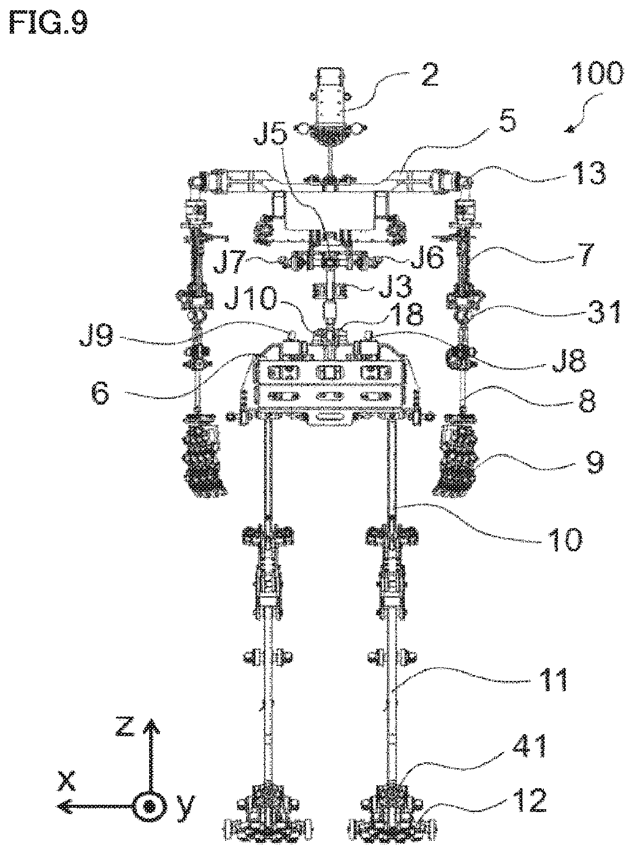 Patent US12103160 Figure 9 – Rotation connecting mechanism, robot, robot arm, and robot hand