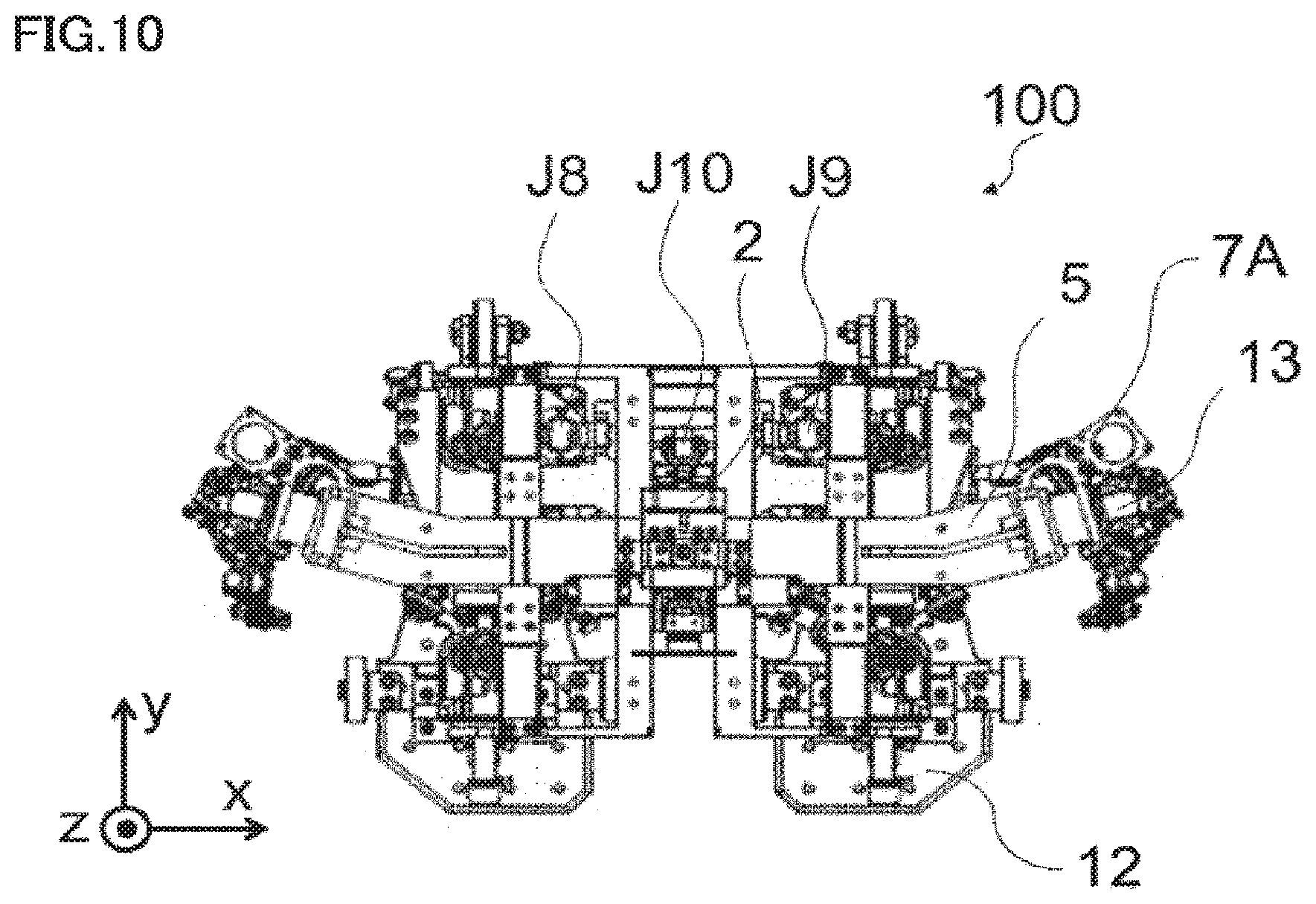 Patent US12103160 Figure 10 – Rotation connecting mechanism, robot, robot arm, and robot hand