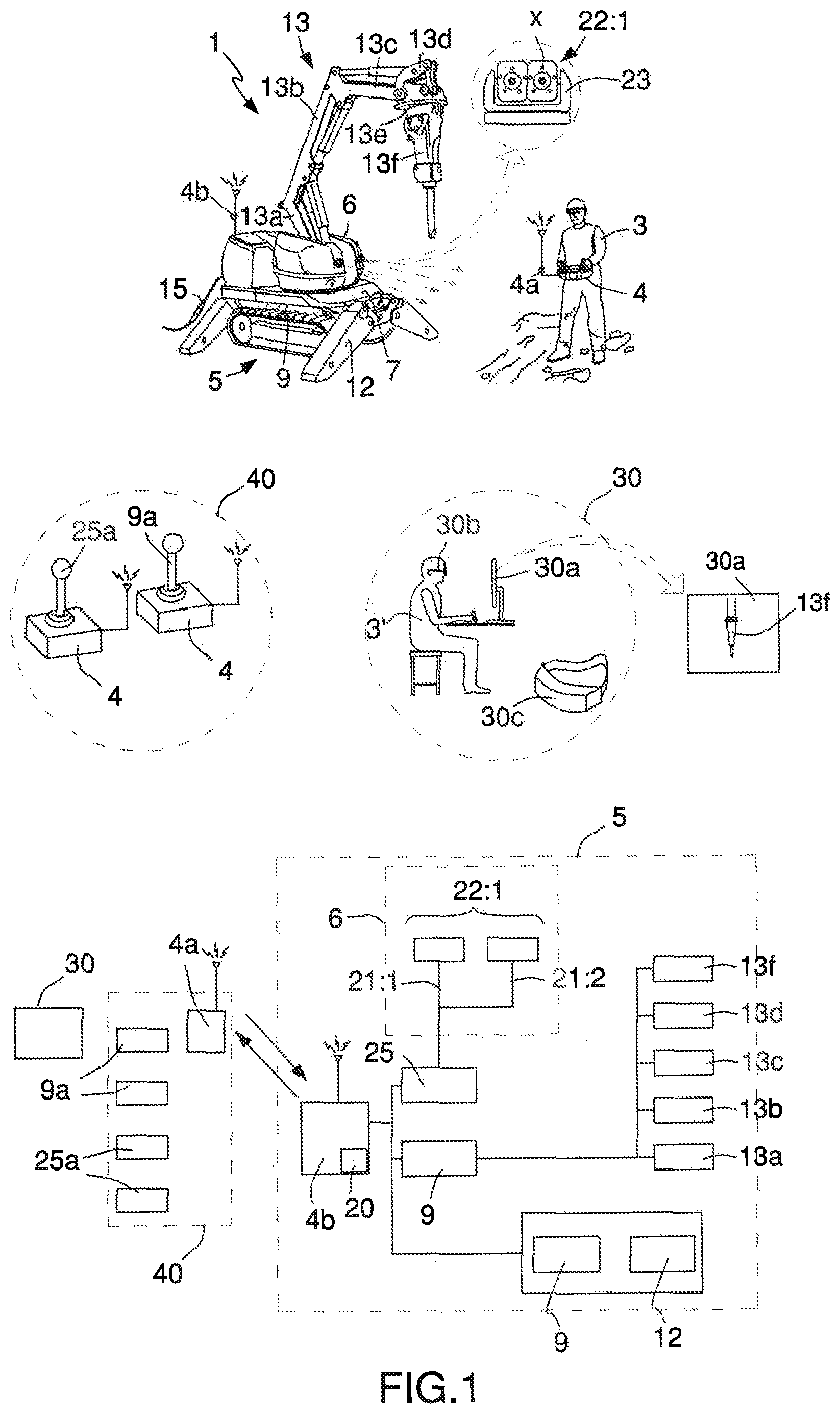 Patent US12103161 Figure 1 – Remote-controlled demolition robot with improved field of application and a method to achieve such a demolition robot