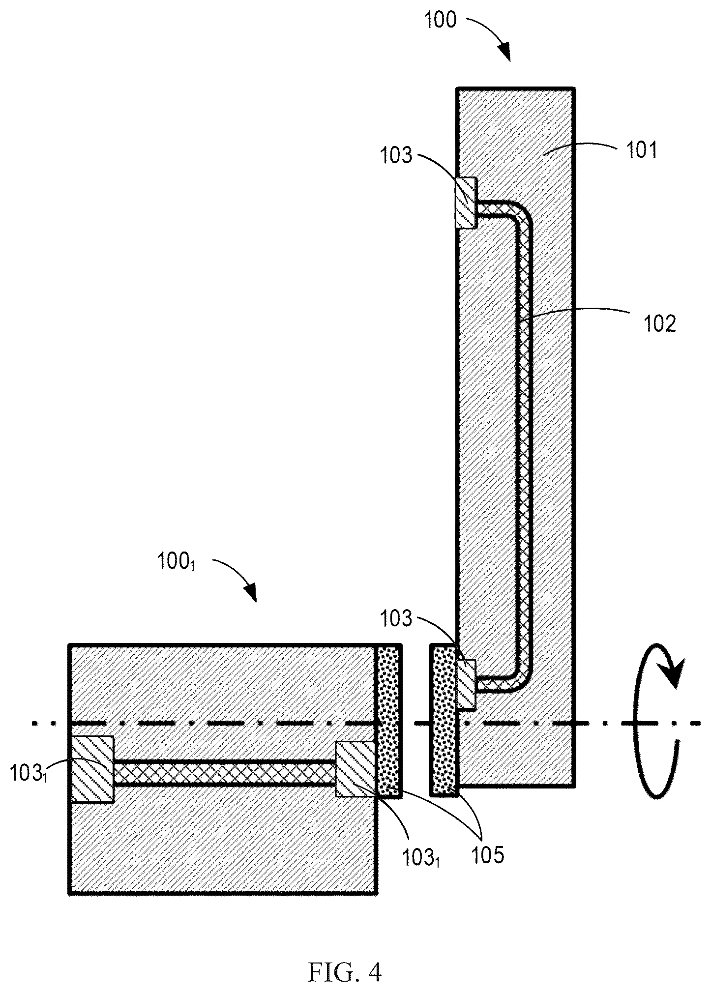 Patent US12103167 Figure 3 – Robot arm link with embedded cables and robot