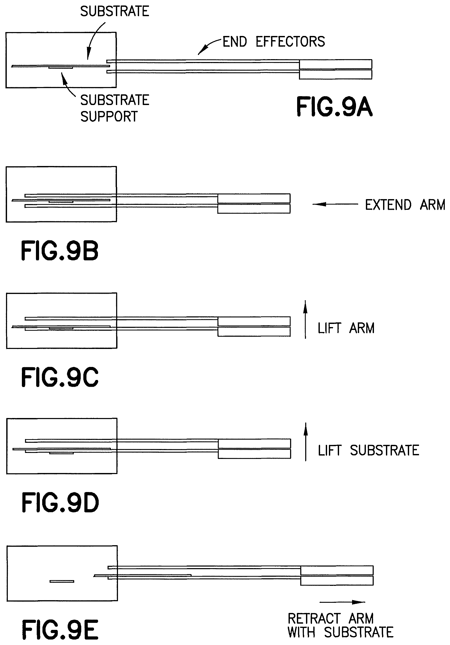 Patent US12103176 Figure 8 – Linear robot with two-link arm