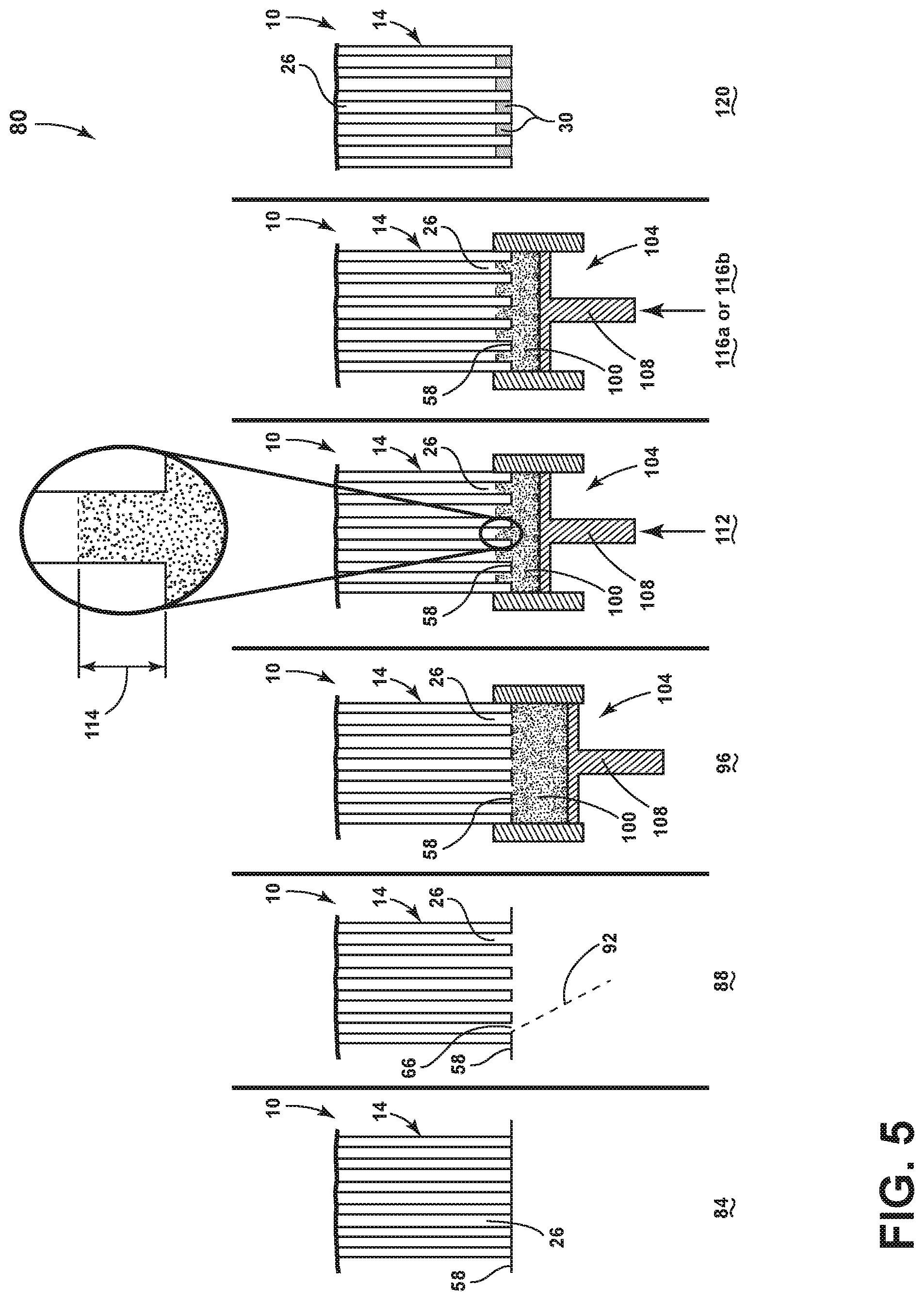 Patent US12103195 Figure 5 – Methods of plugging a permeable porous cellular body