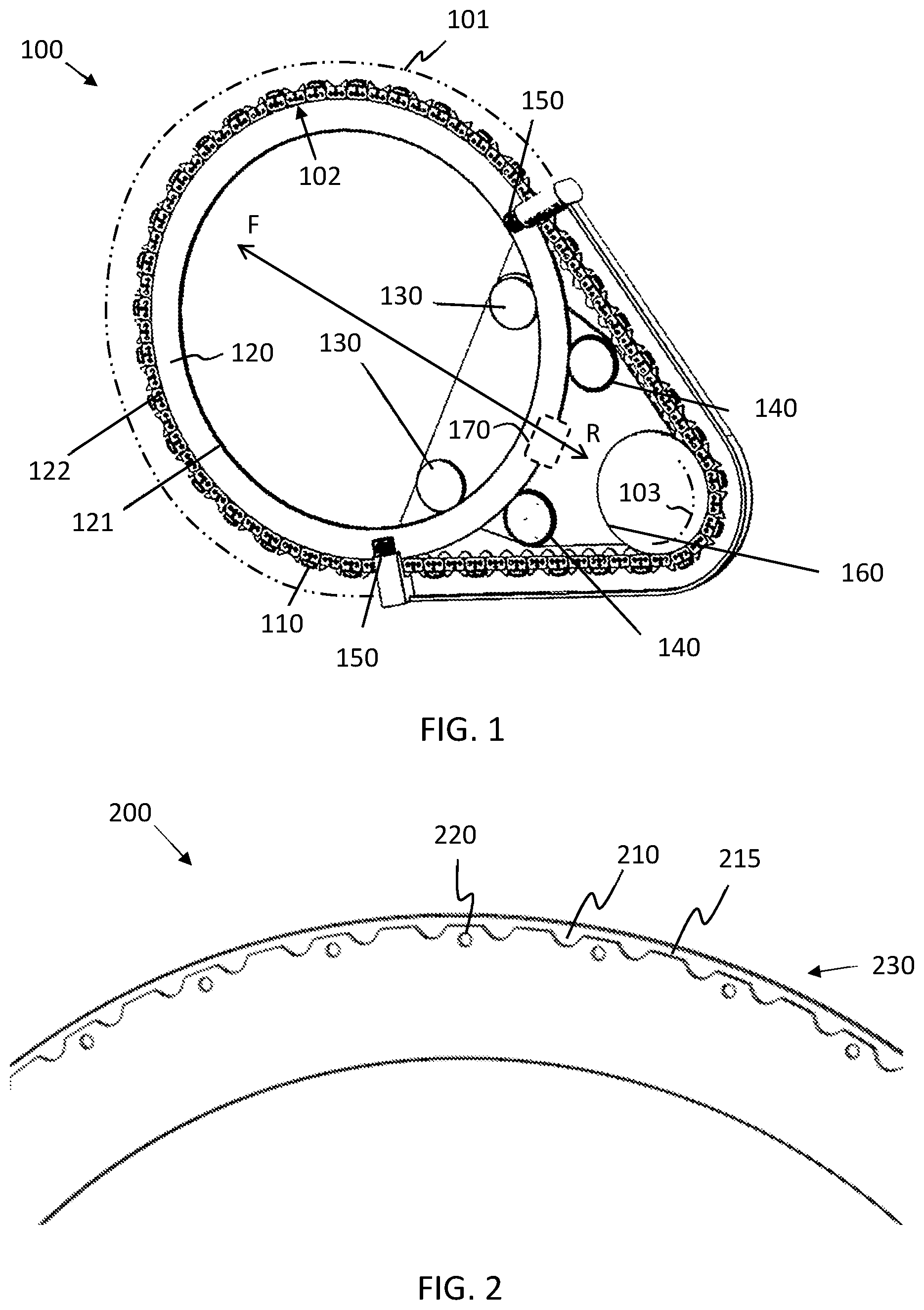 Patent US12103199 Figure 1 – Rotatable cutting chain work tool, a wall saw arrangement comprising such a work tool, an annular member and a method for producing an annular member