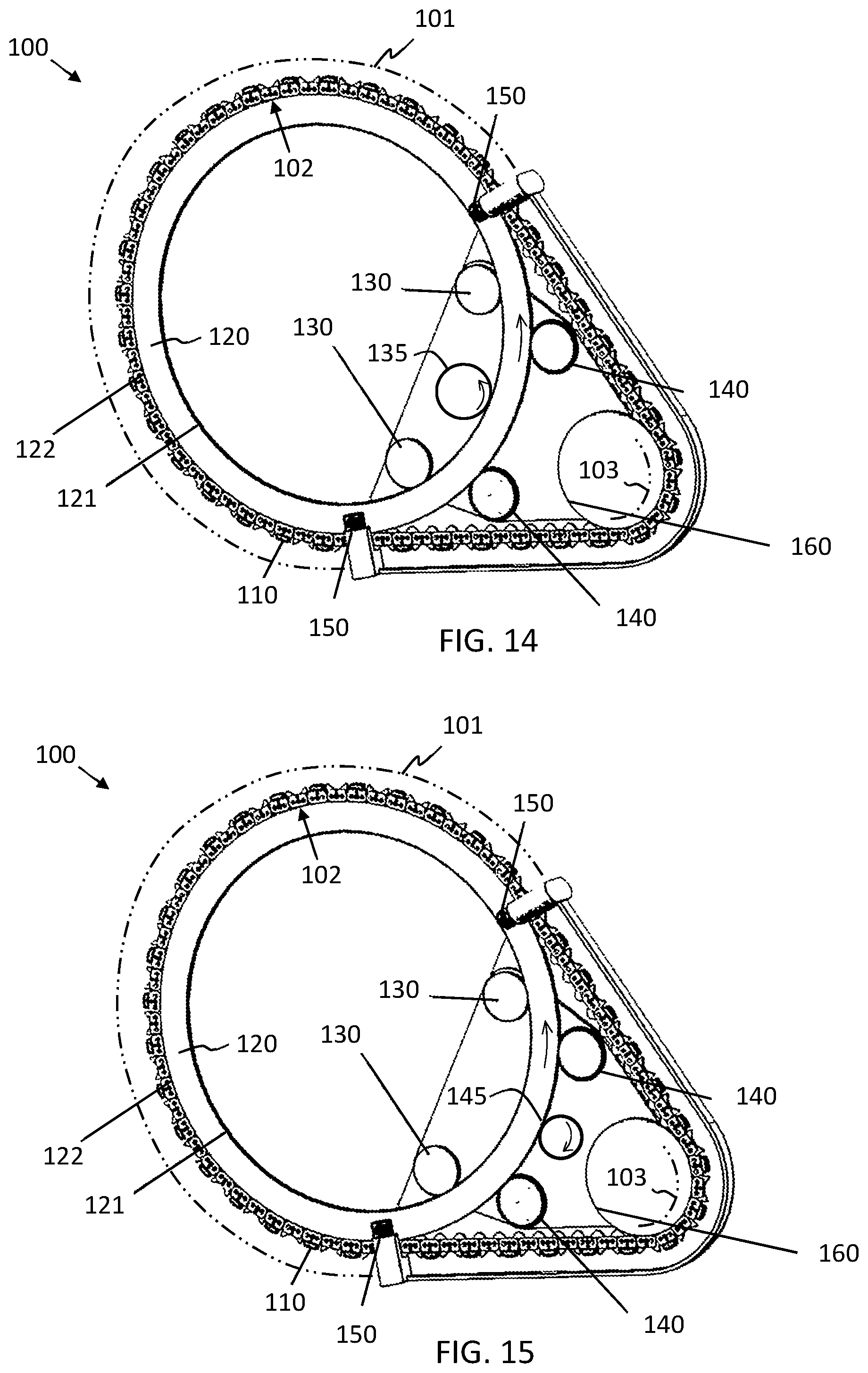 Patent US12103199 Figure 5 – Rotatable cutting chain work tool, a wall saw arrangement comprising such a work tool, an annular member and a method for producing an annular member