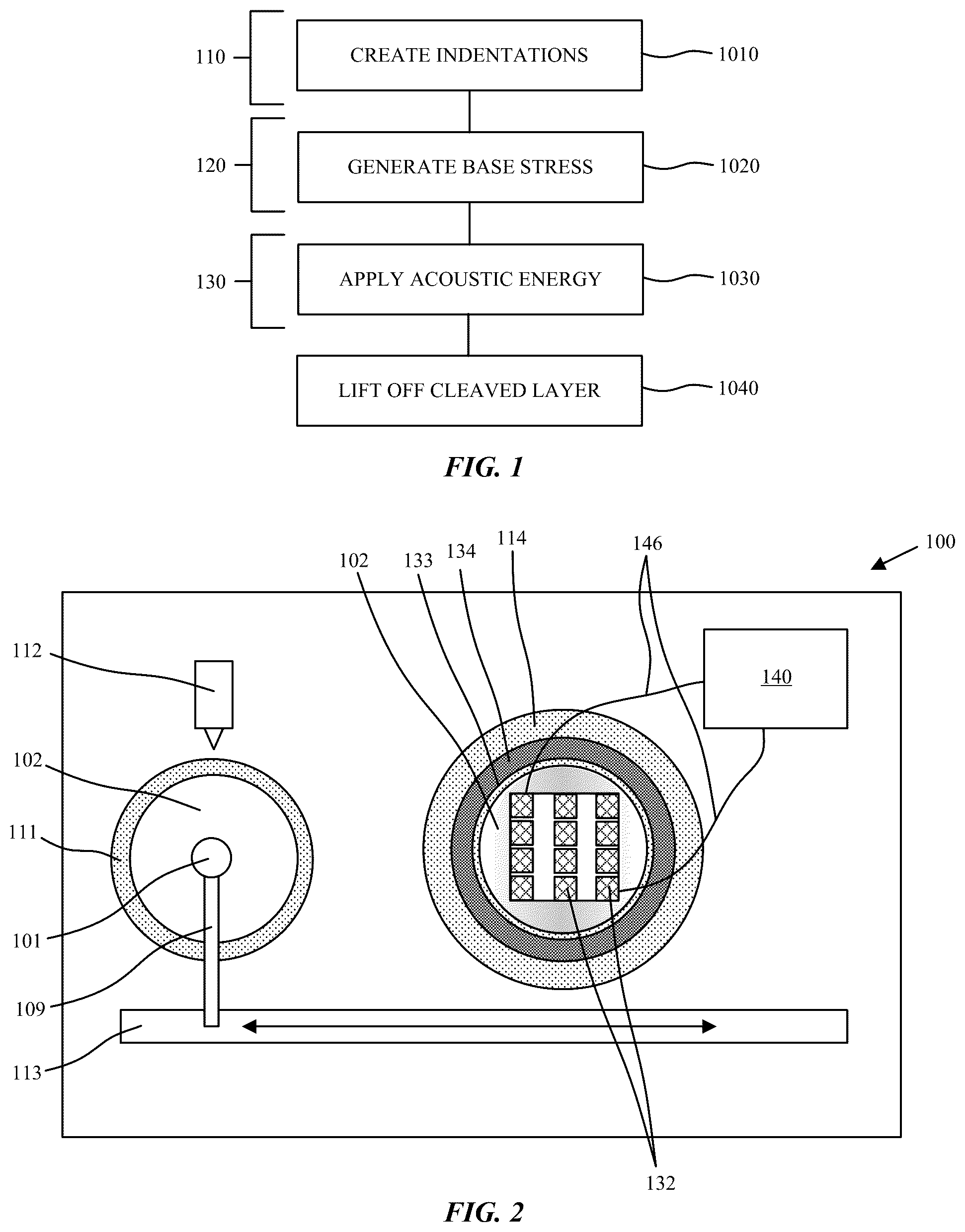 Patent US12103200 Figure 1 – Acoustic cleaving apparatus and methods of acoustic cleaving