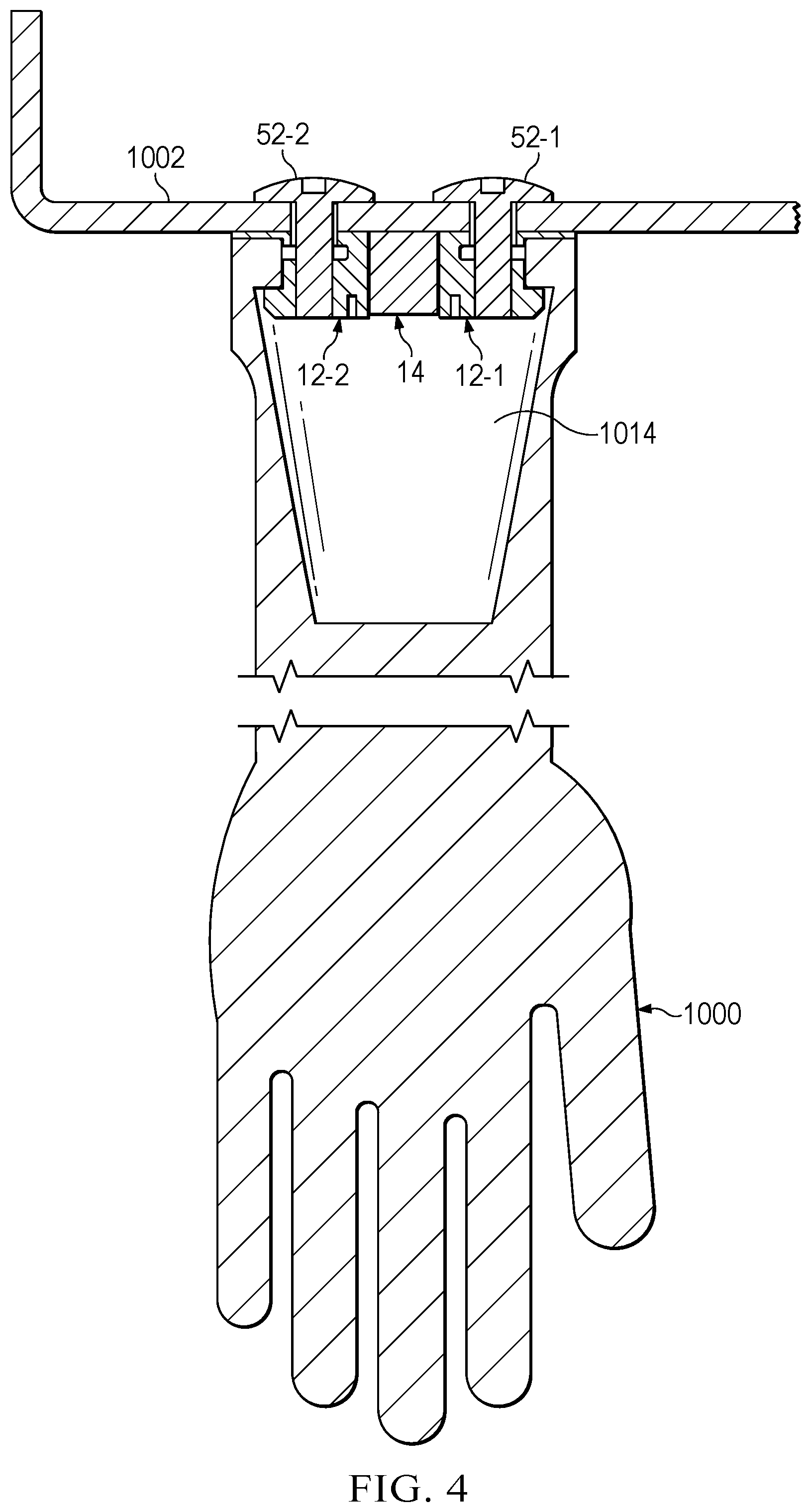 Patent US12103205 Figure 5 – Method and apparatus for holding glove molds
