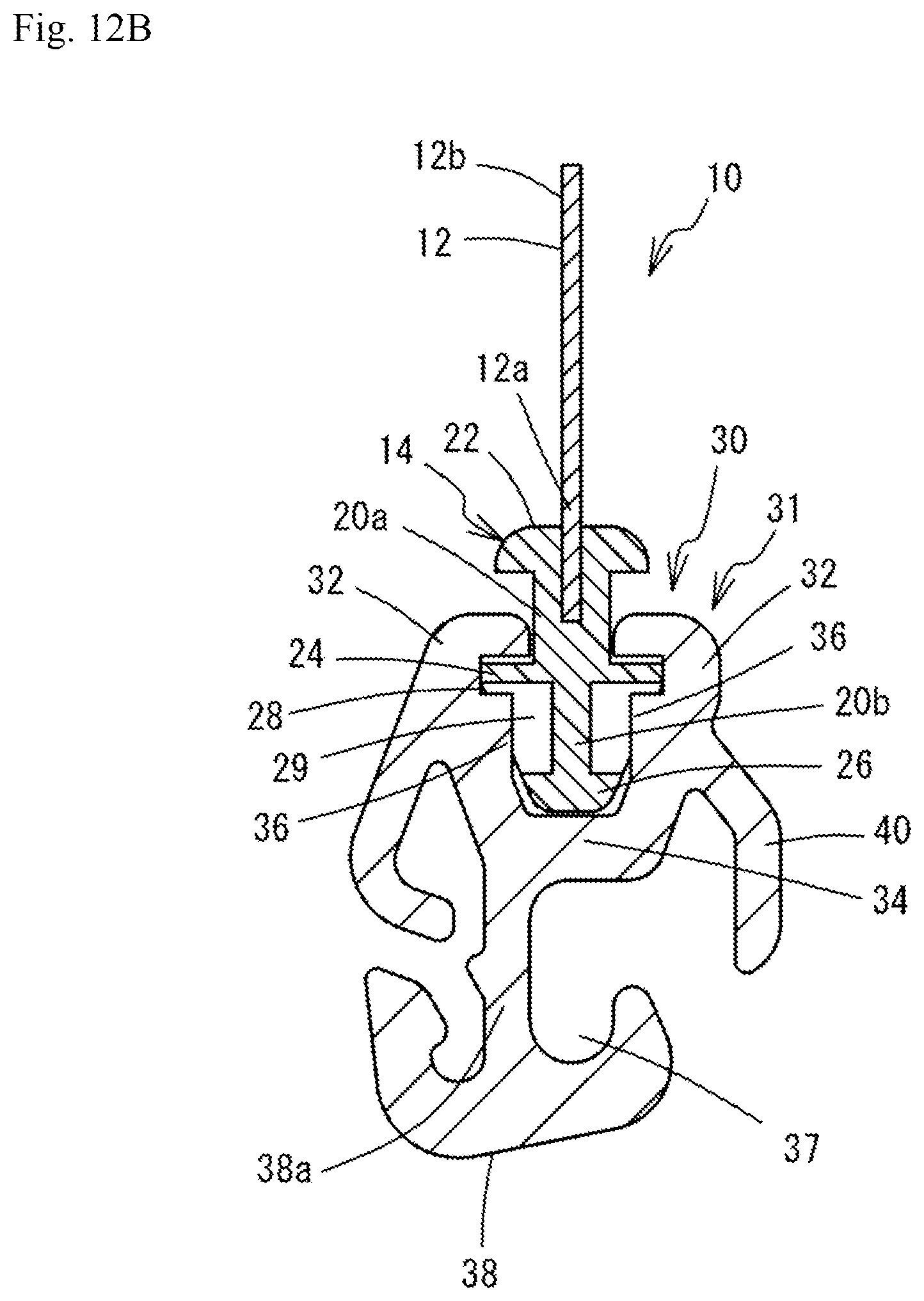 Patent US12103207 Figure 13 – Manufacturing method of cover material fastening member and manufacturing apparatus of cover material fastening member