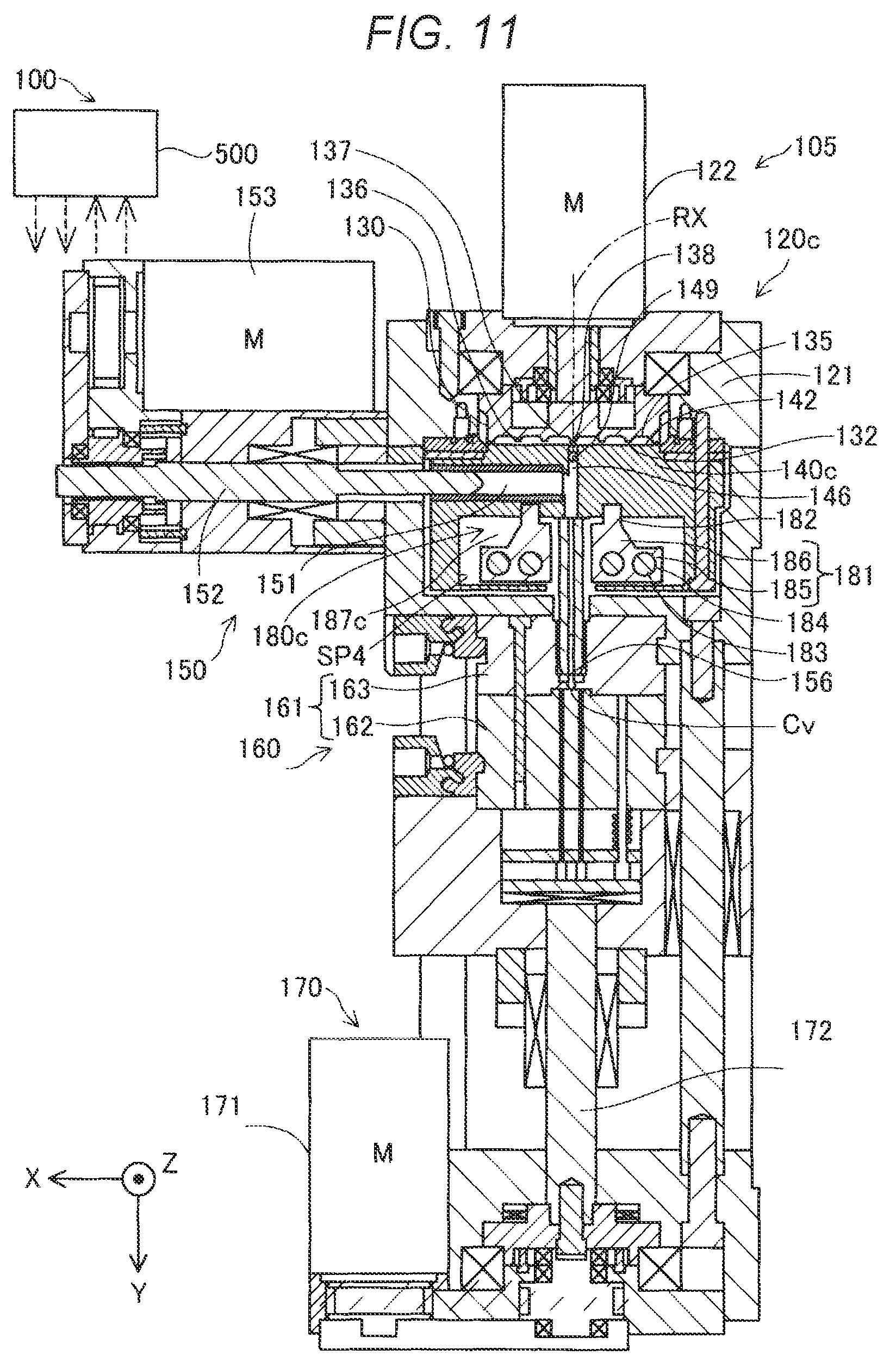 Patent US12103211 Figure 9 – Plasticizing device, injection molding device, and three-dimensional modeling device