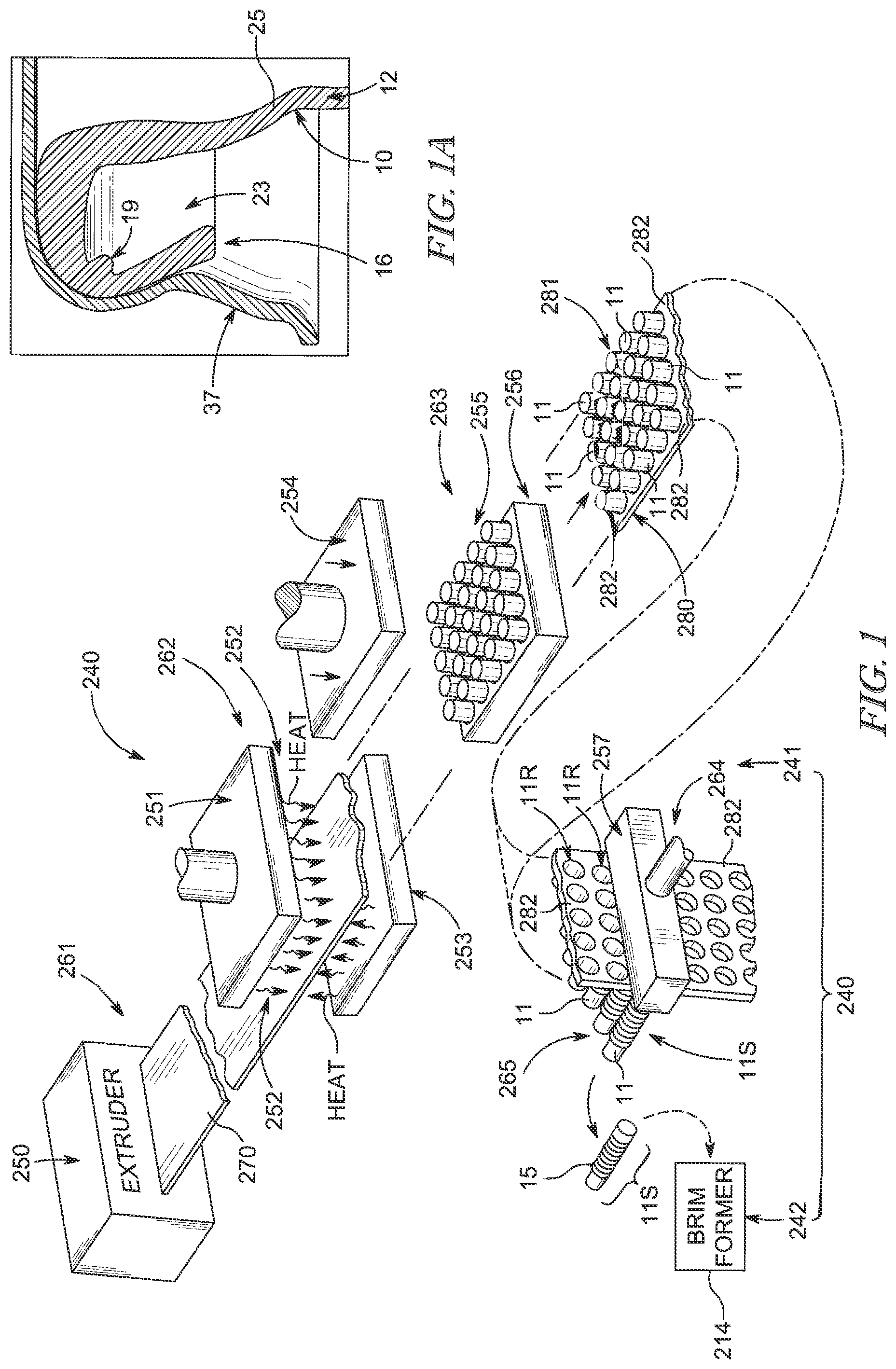 Patent US12103221 Figure 1 – Brim-forming machine and method of use