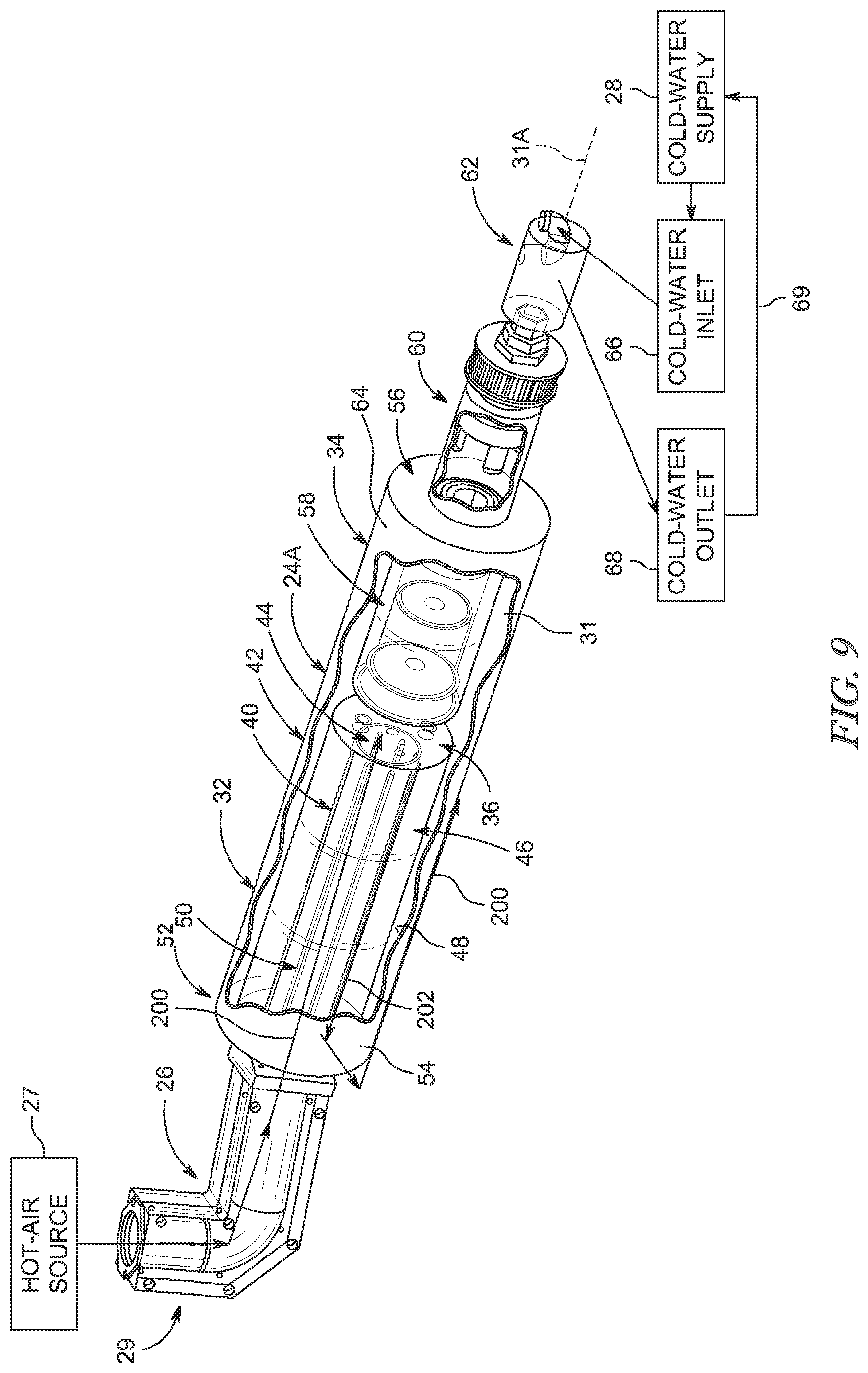 Patent US12103221 Figure 8 – Brim-forming machine and method of use