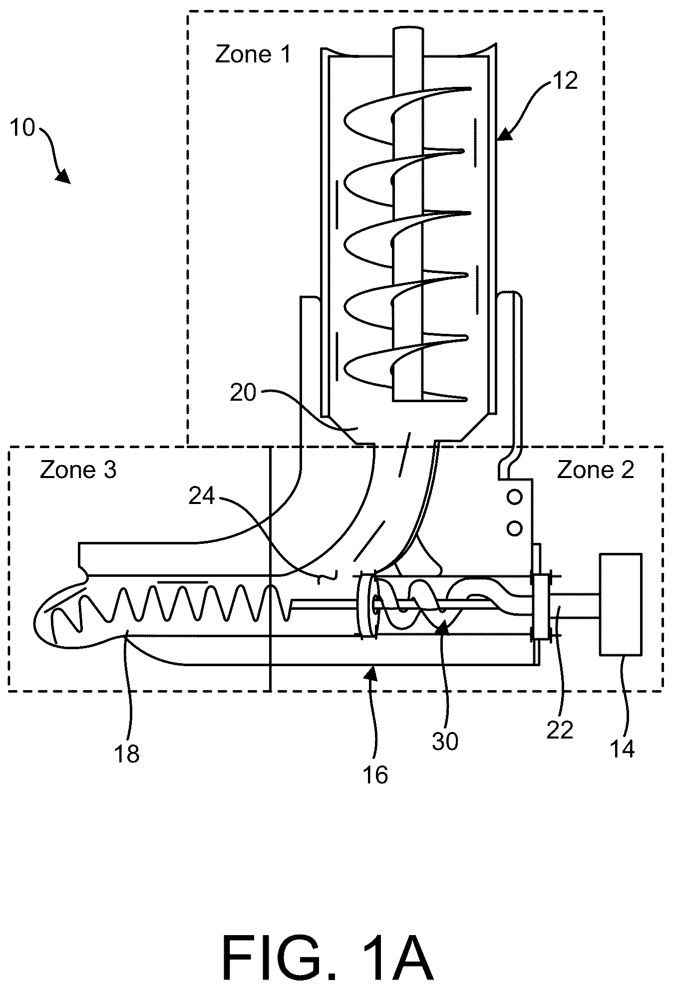 Patent US12103232 — Three-dimensional printing of reinforced concrete and nozzle therefor — Figure 1