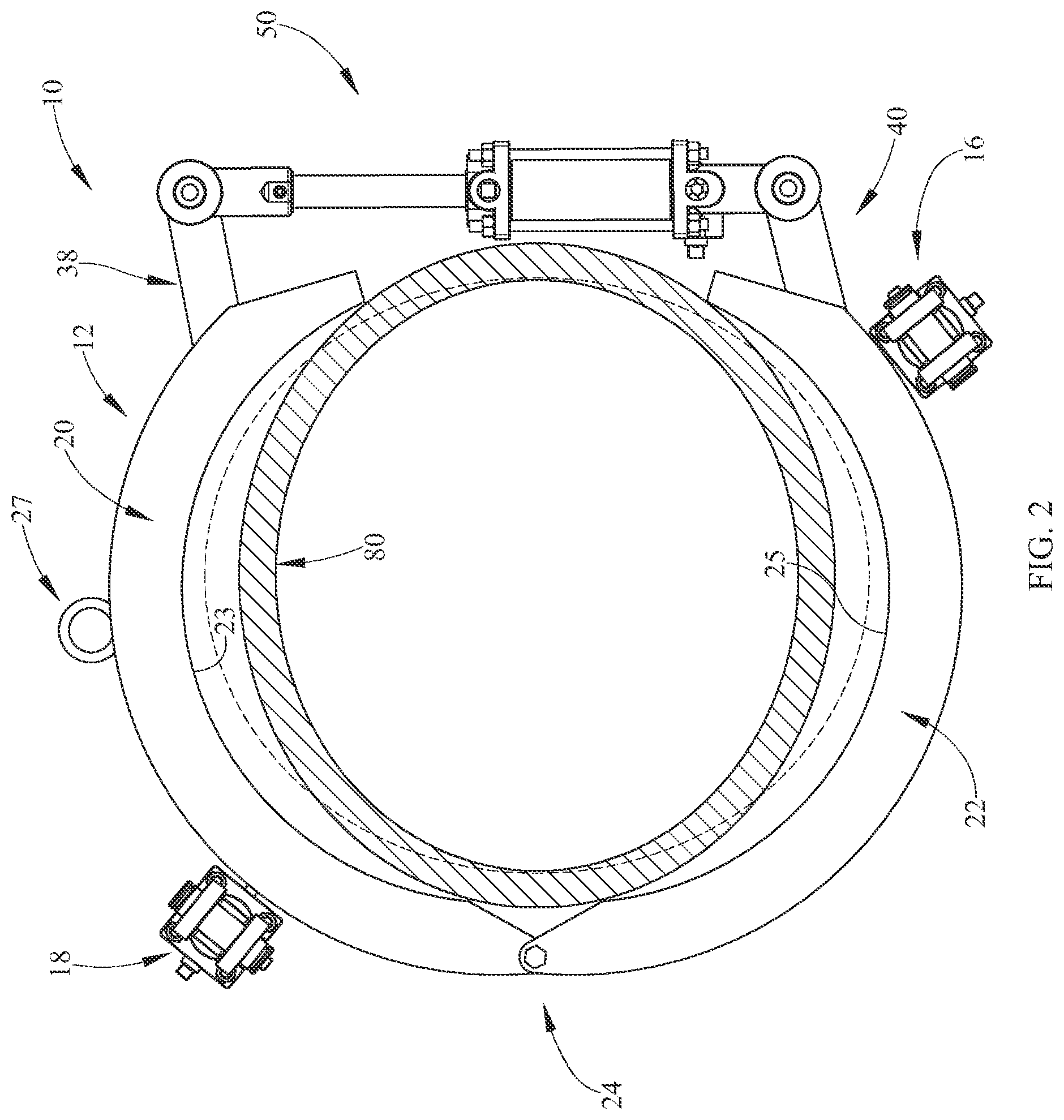 Patent US12103247 Figure 2 – Assembly and method of coupling pipes