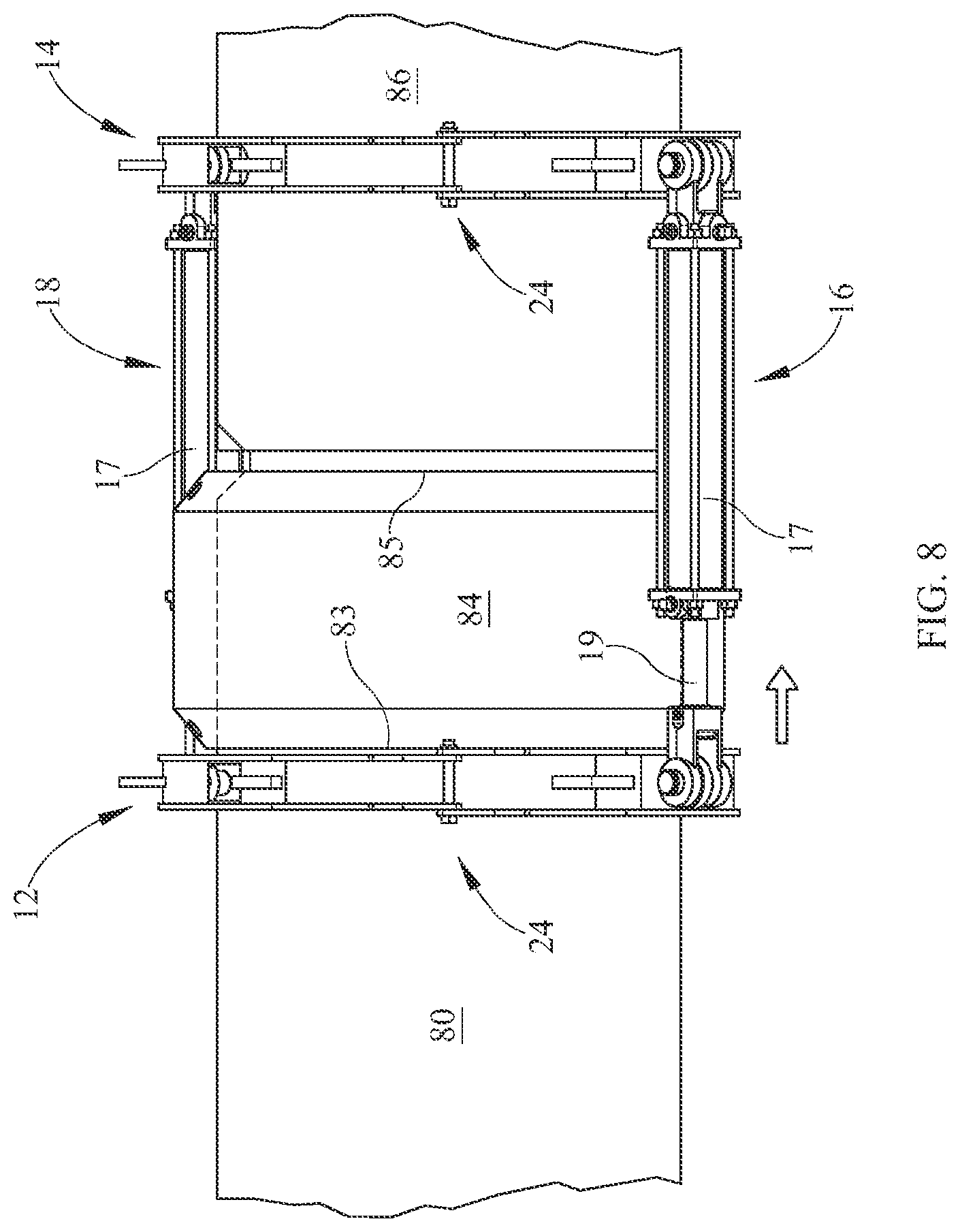 Patent US12103247 Figure 8 – Assembly and method of coupling pipes