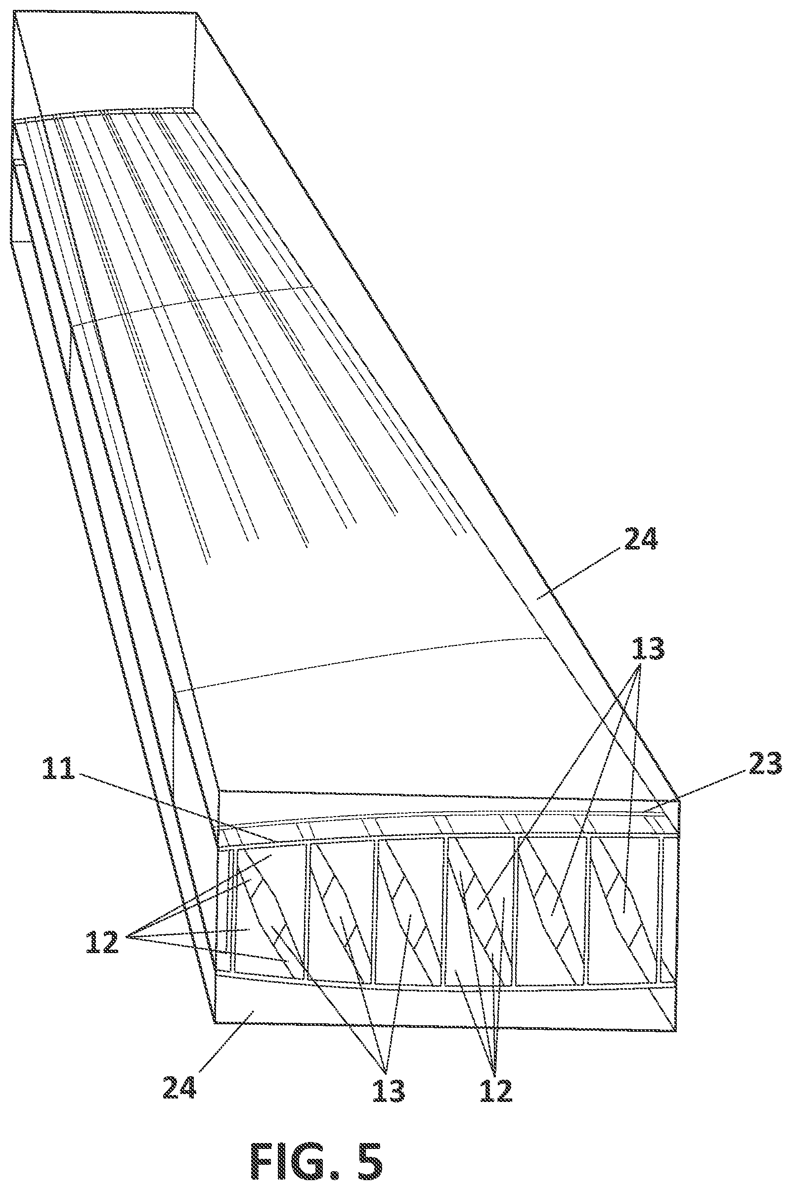 Patent US12103250 Figure 6 – Device comprising multiple longitudinal mandrels forming a mold for manufacturing a composite part