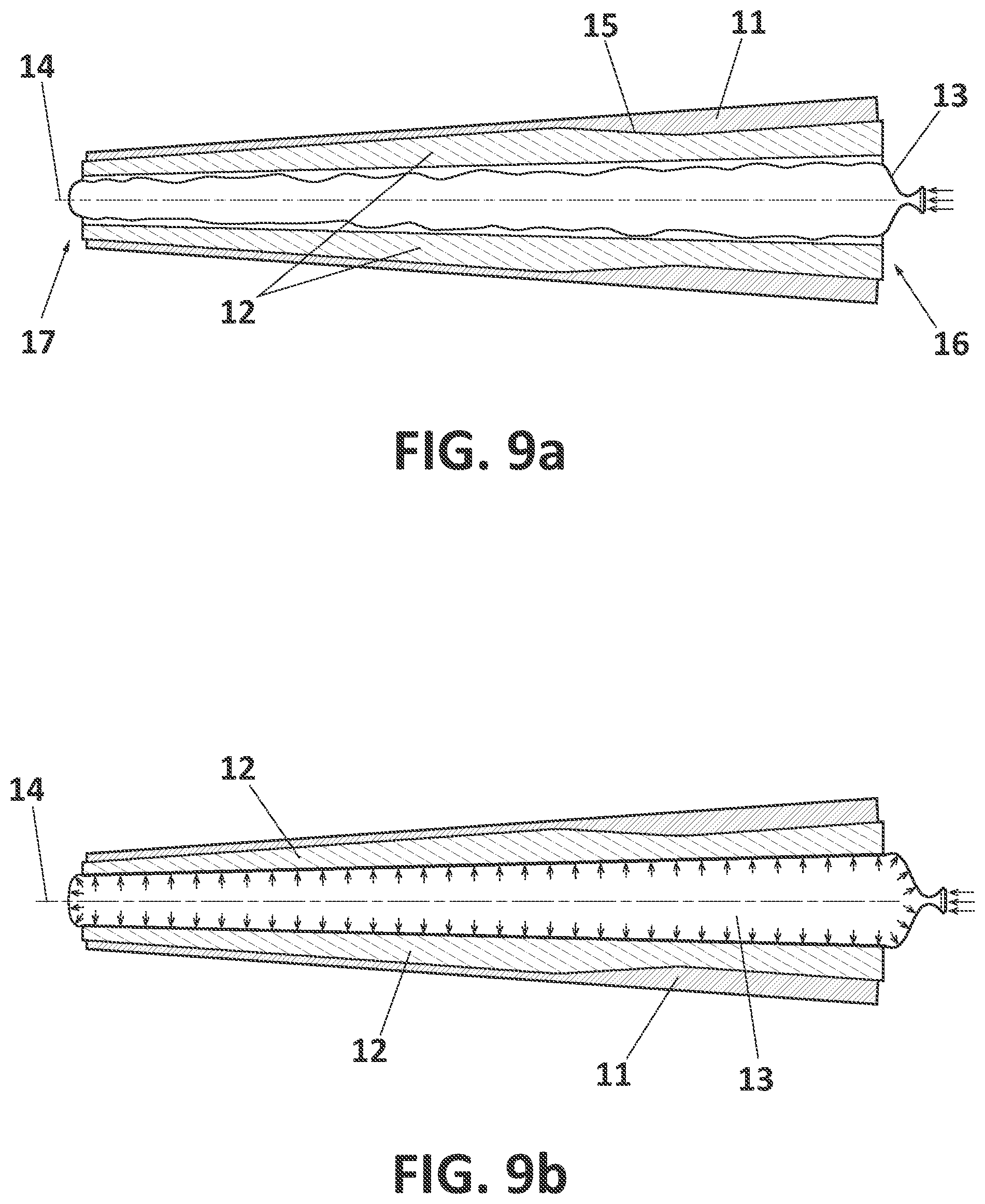 Patent US12103250 Figure 11 – Device comprising multiple longitudinal mandrels forming a mold for manufacturing a composite part