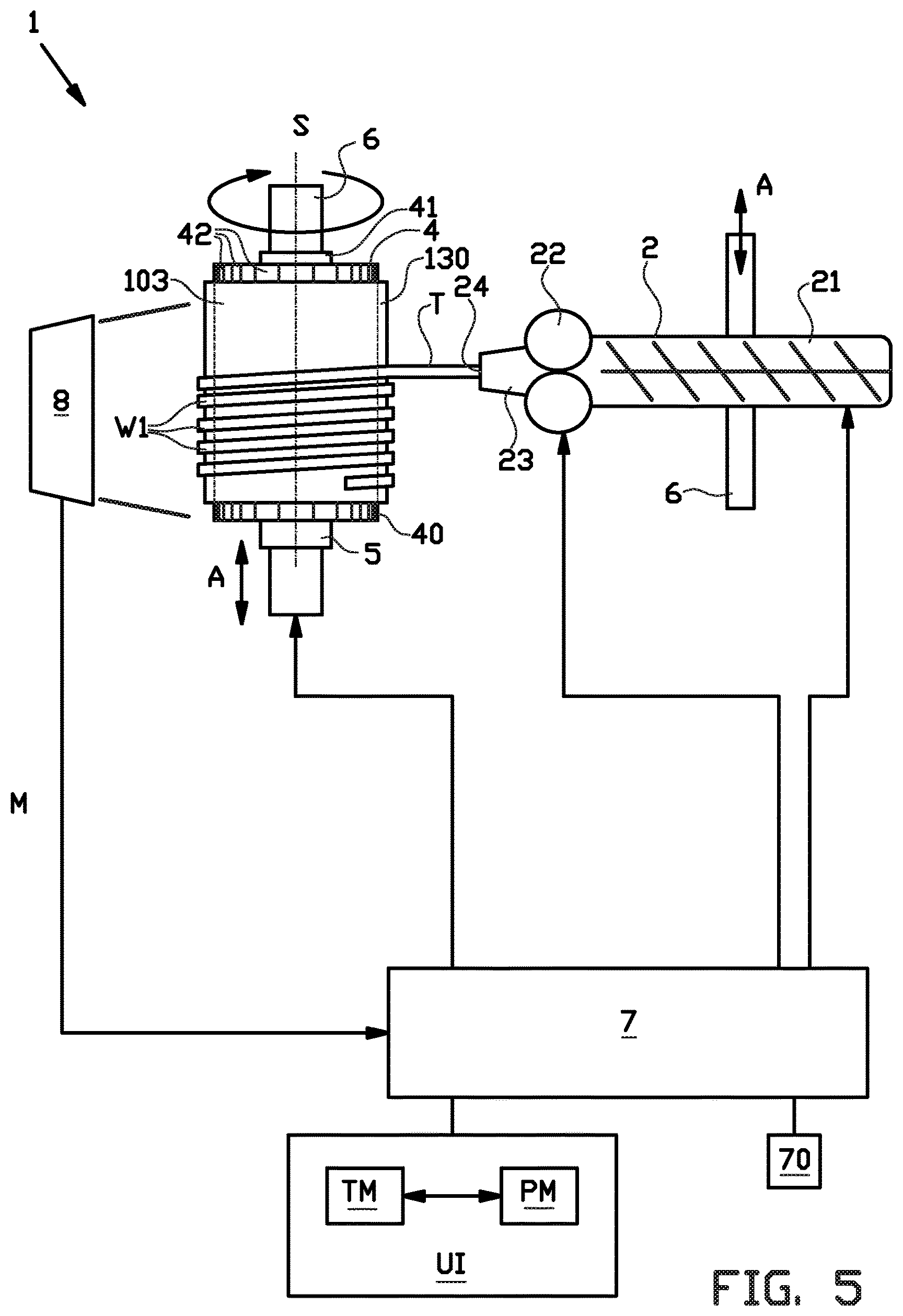 Patent US12103258 Figure 4 – Tire building method and tire building system, in particular for strip-winding