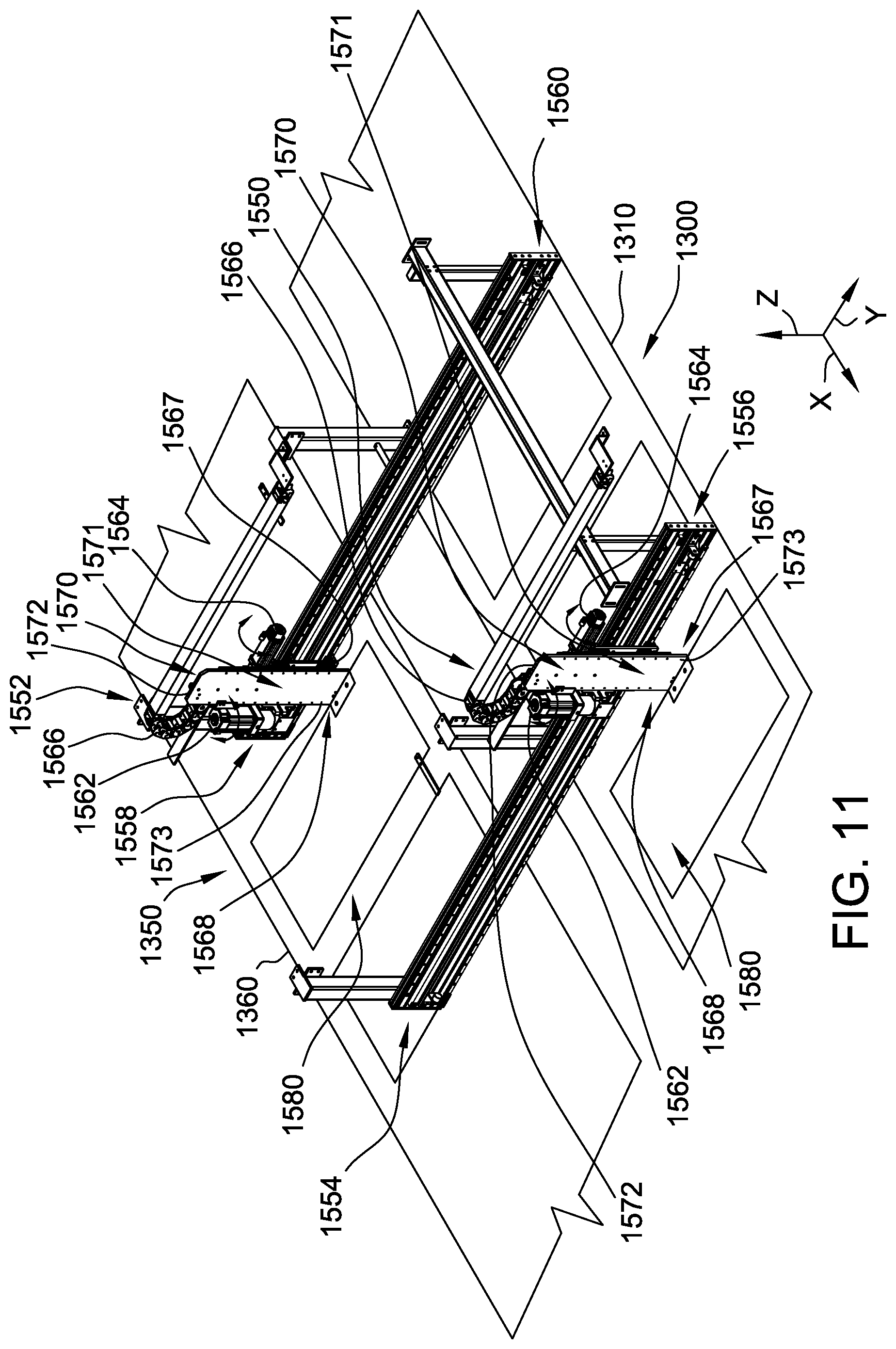 Patent US12103260 Figure 11 – Machine and methods for attaching a tray blank to a cover blank
