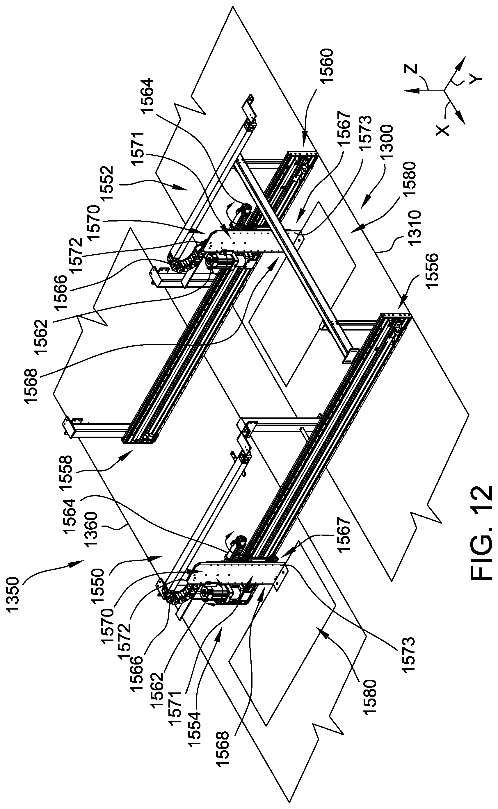 Patent US12103260 Figure 12 – Machine and methods for attaching a tray blank to a cover blank