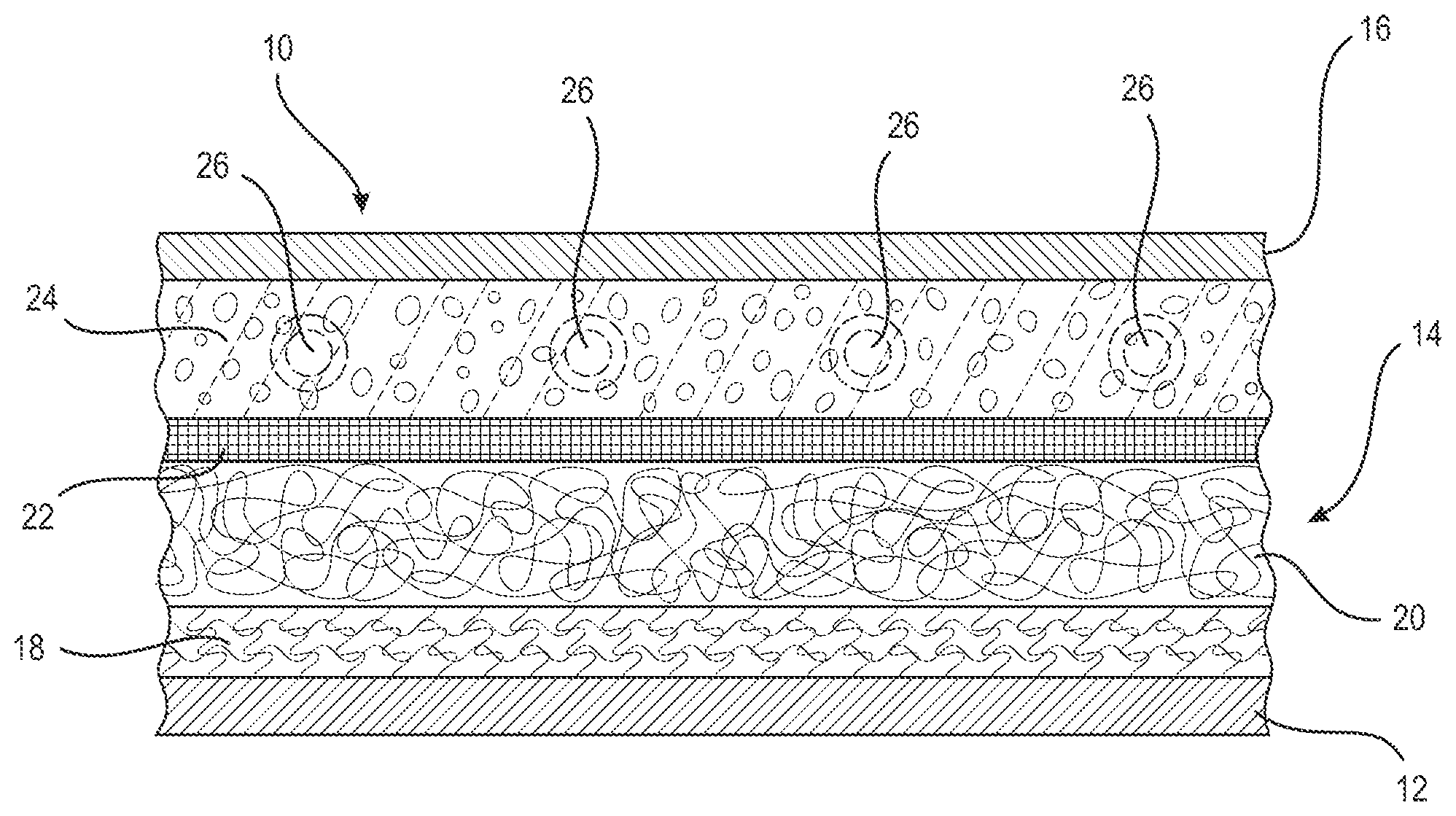 Patent US12103278 Figure 1 – Fiberglass insulation backed sound mat
