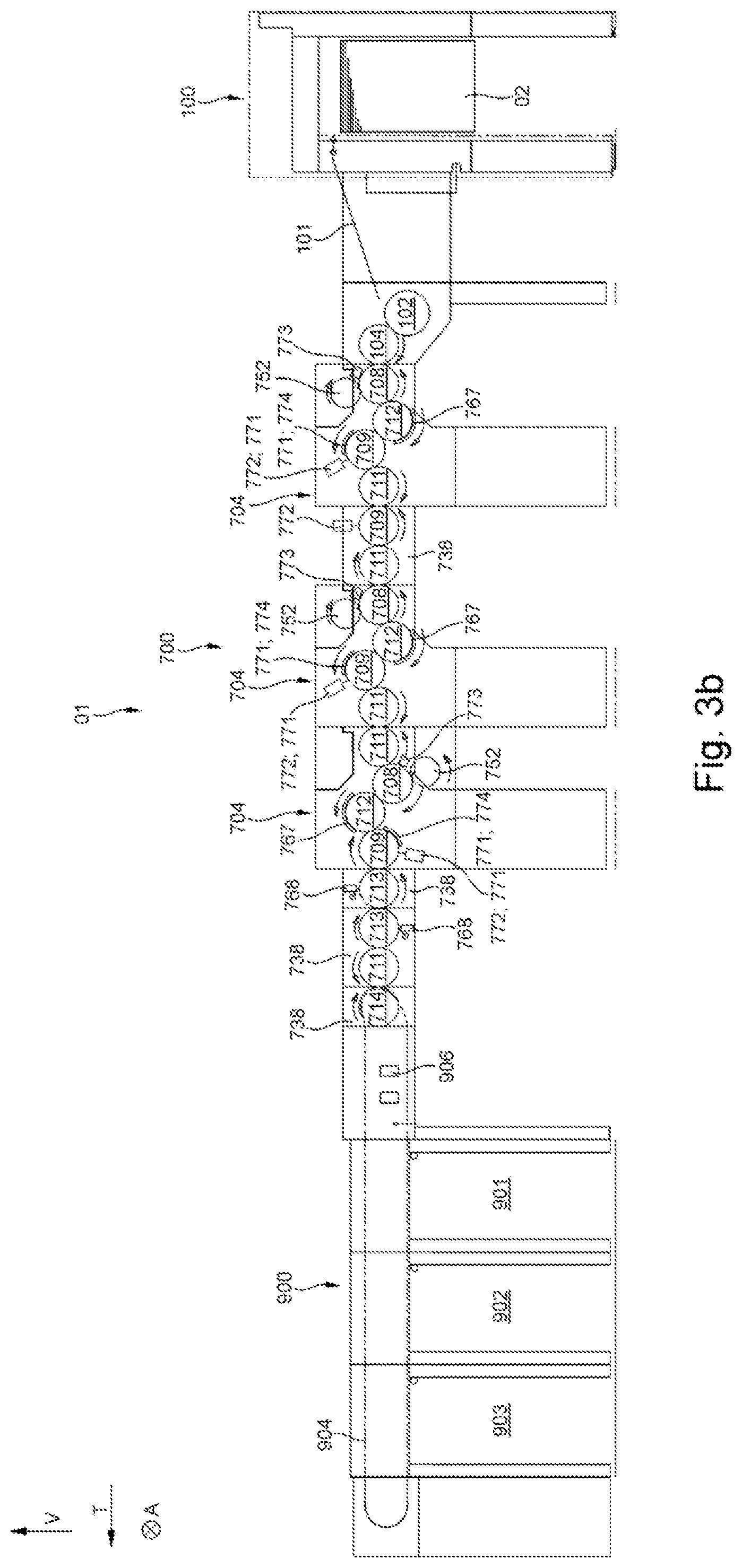 Patent US12103295 Figure 8 – Sheet-fed printing unit configured as a screen printing unit and methods for operating a sheet-fed printing unit configured as a screen printing unit