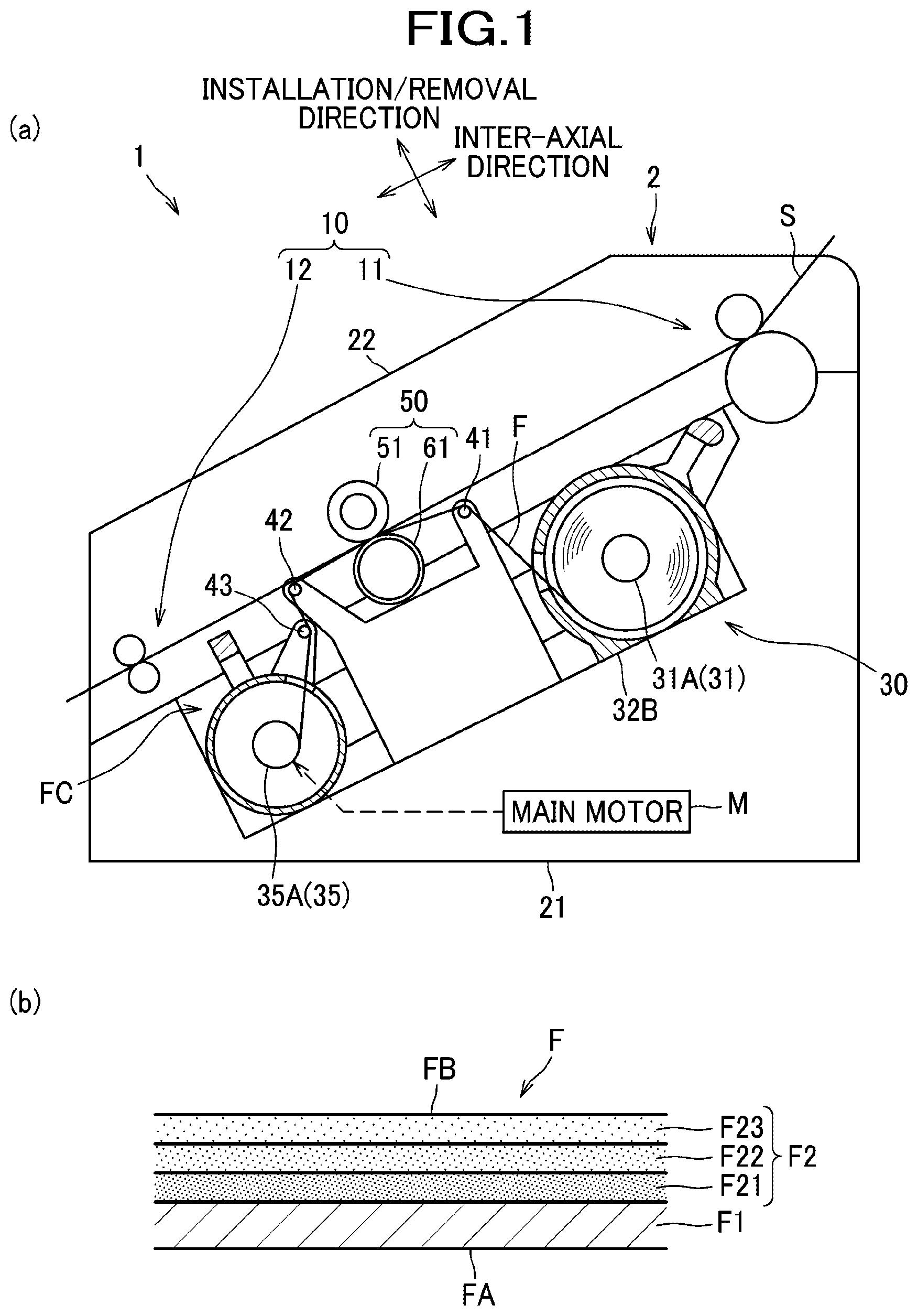 Patent US12103296 Figure 1 – Layer transfer film cartridge and layer transfer device