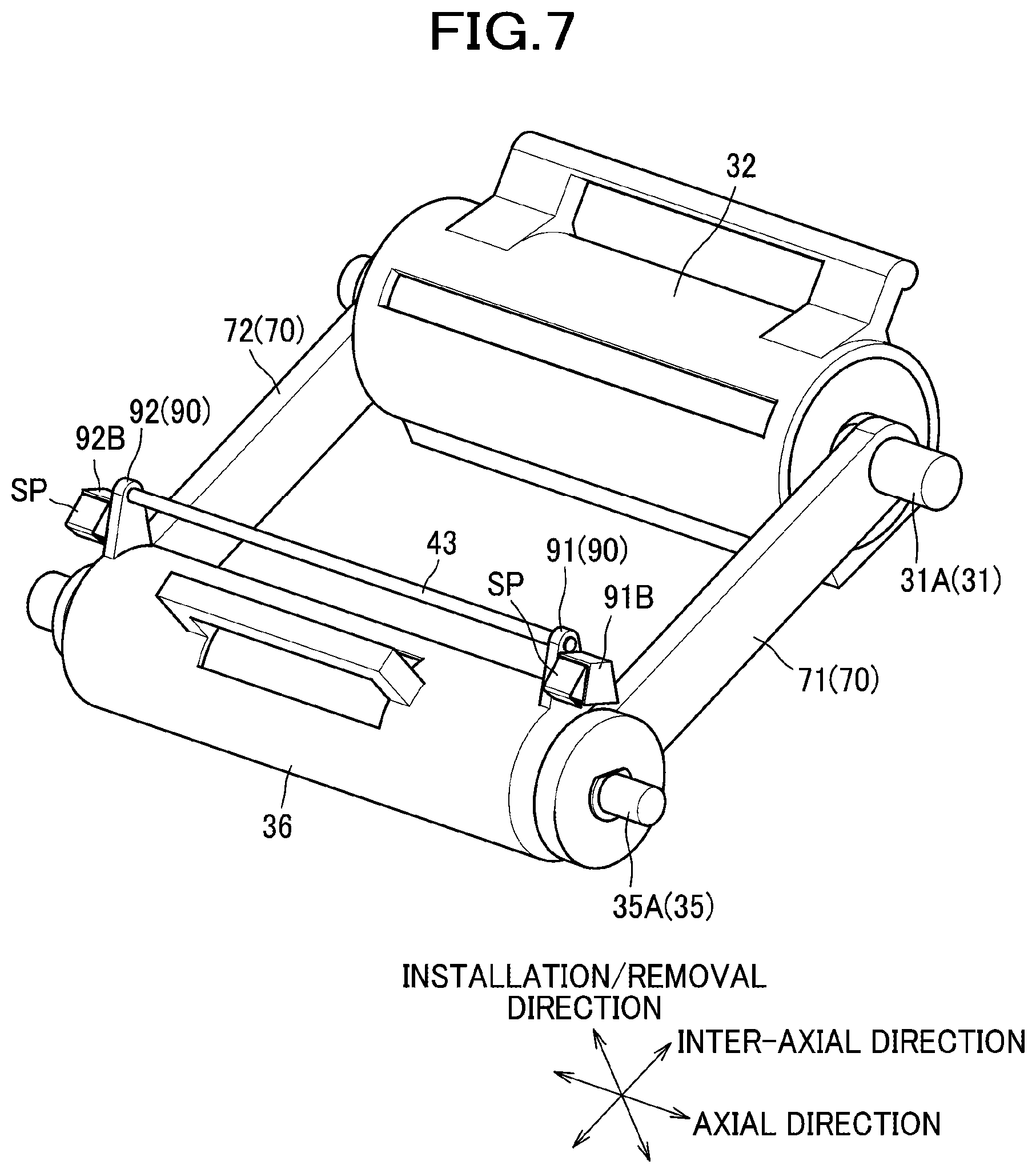 Patent US12103296 Figure 7 – Layer transfer film cartridge and layer transfer device
