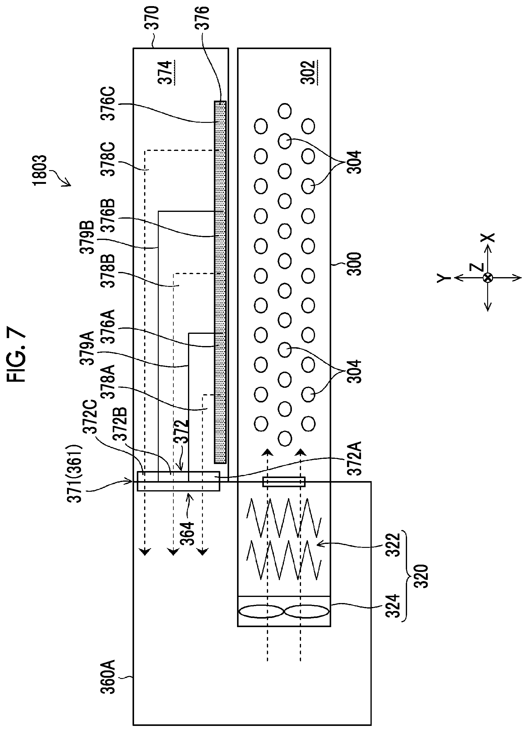 Patent US12103300 Figure 7 – Drying device, liquid applying system including drying device, and printing system including drying device