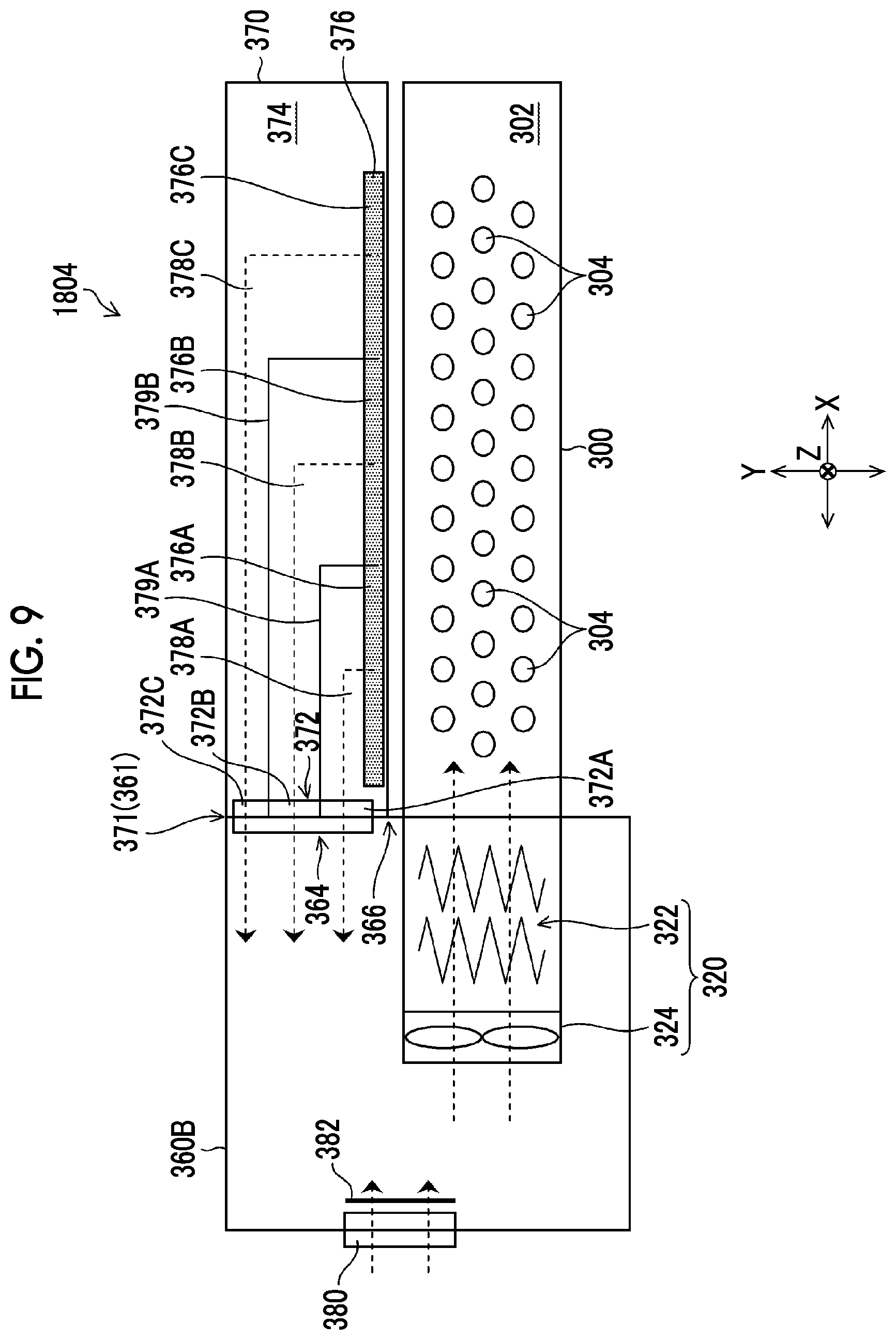 Patent US12103300 Figure 9 – Drying device, liquid applying system including drying device, and printing system including drying device