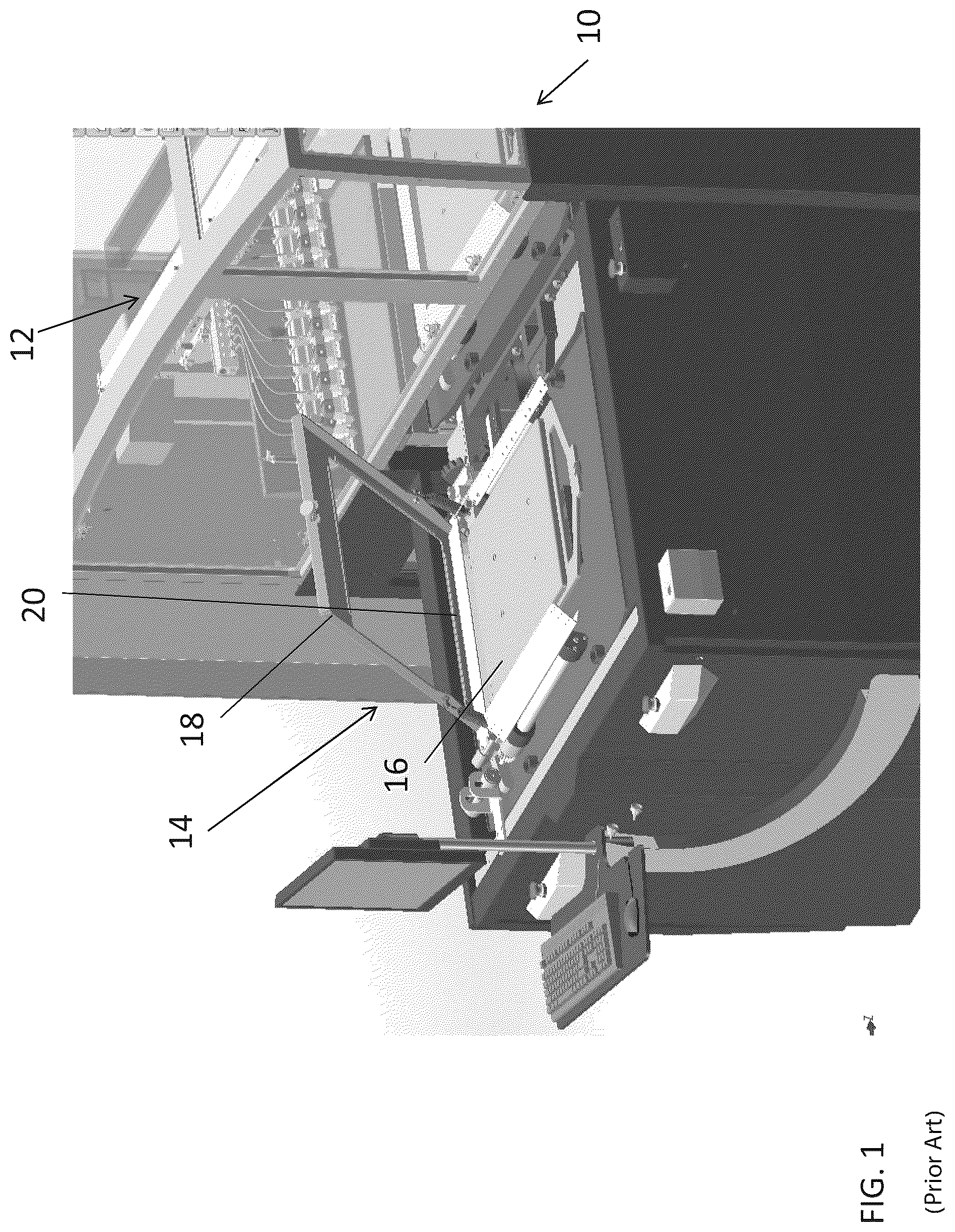 Patent US12103301 — Automatic hold-down pallet for textile printing — Figure 1