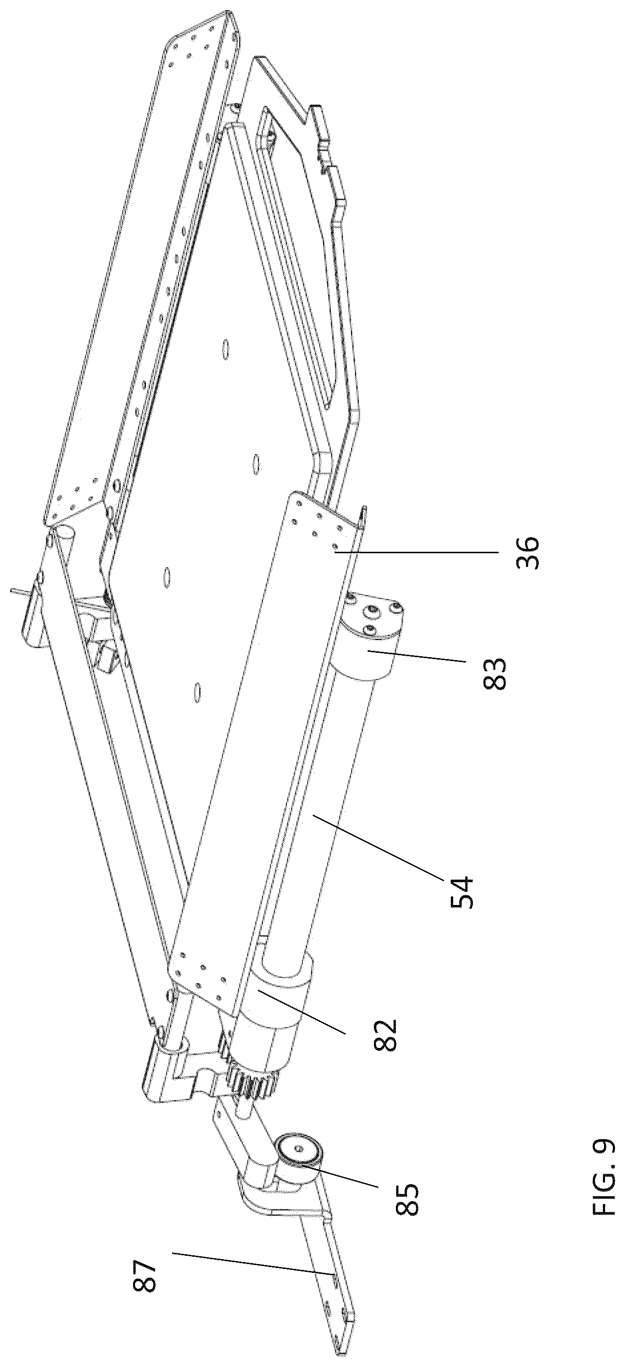 Patent US12103301 Figure 9 – Automatic hold-down pallet for textile printing