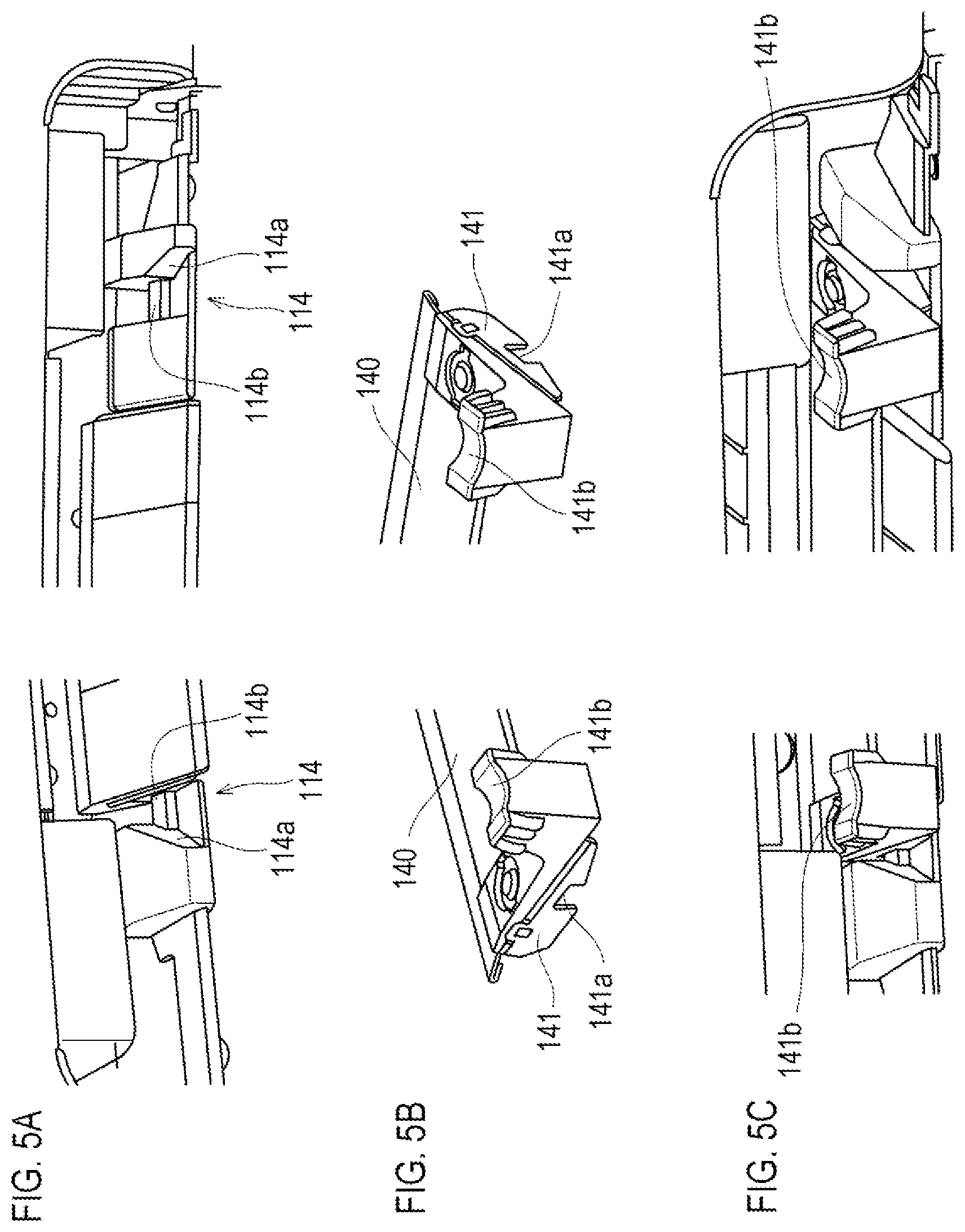 Patent US12103302 Figure 5 – Sheet accommodating device and recording apparatus with storable sheet receiving member