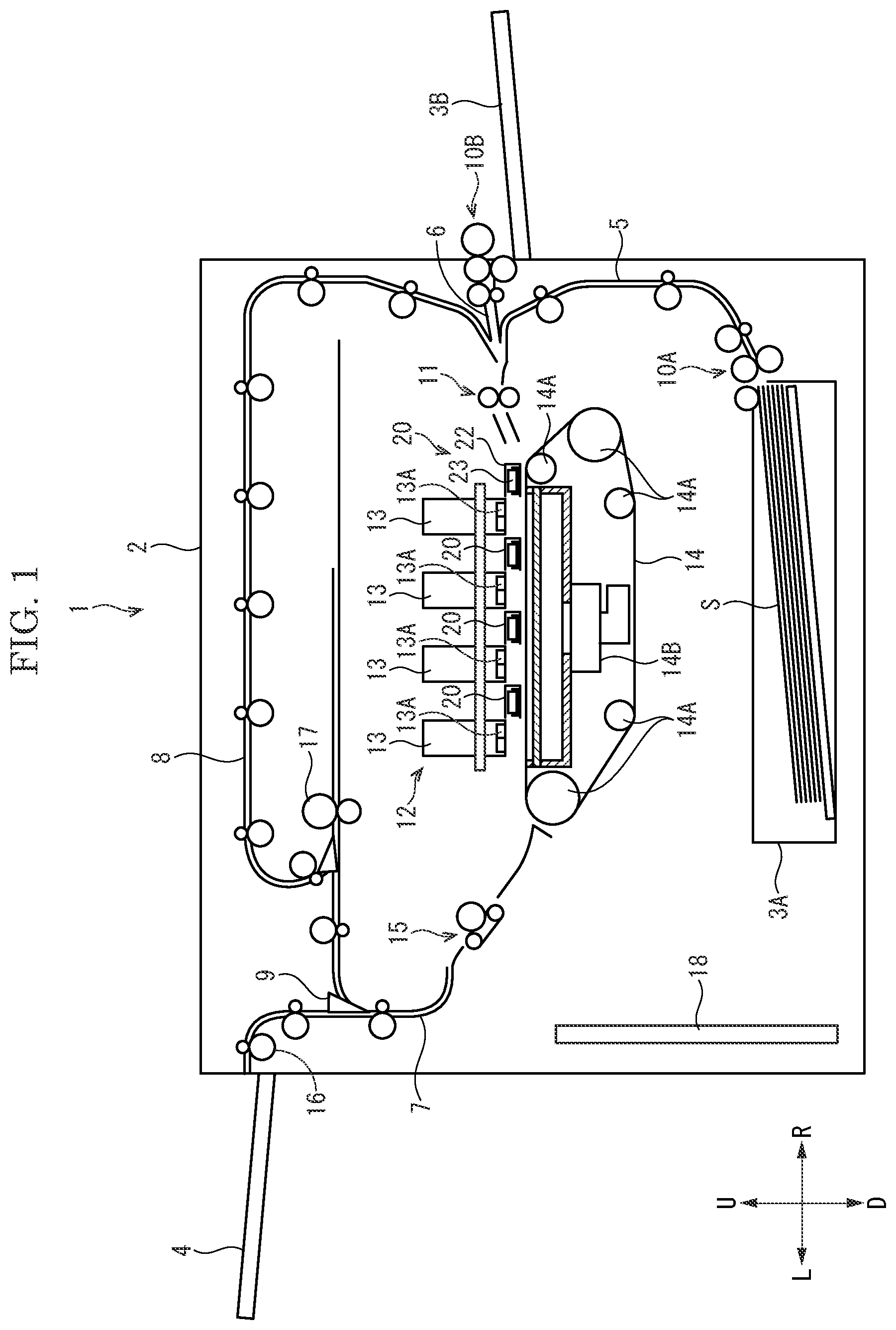 Patent US12103307 Figure 1 – Linear motion extensible device, maintenance device and image forming apparatus