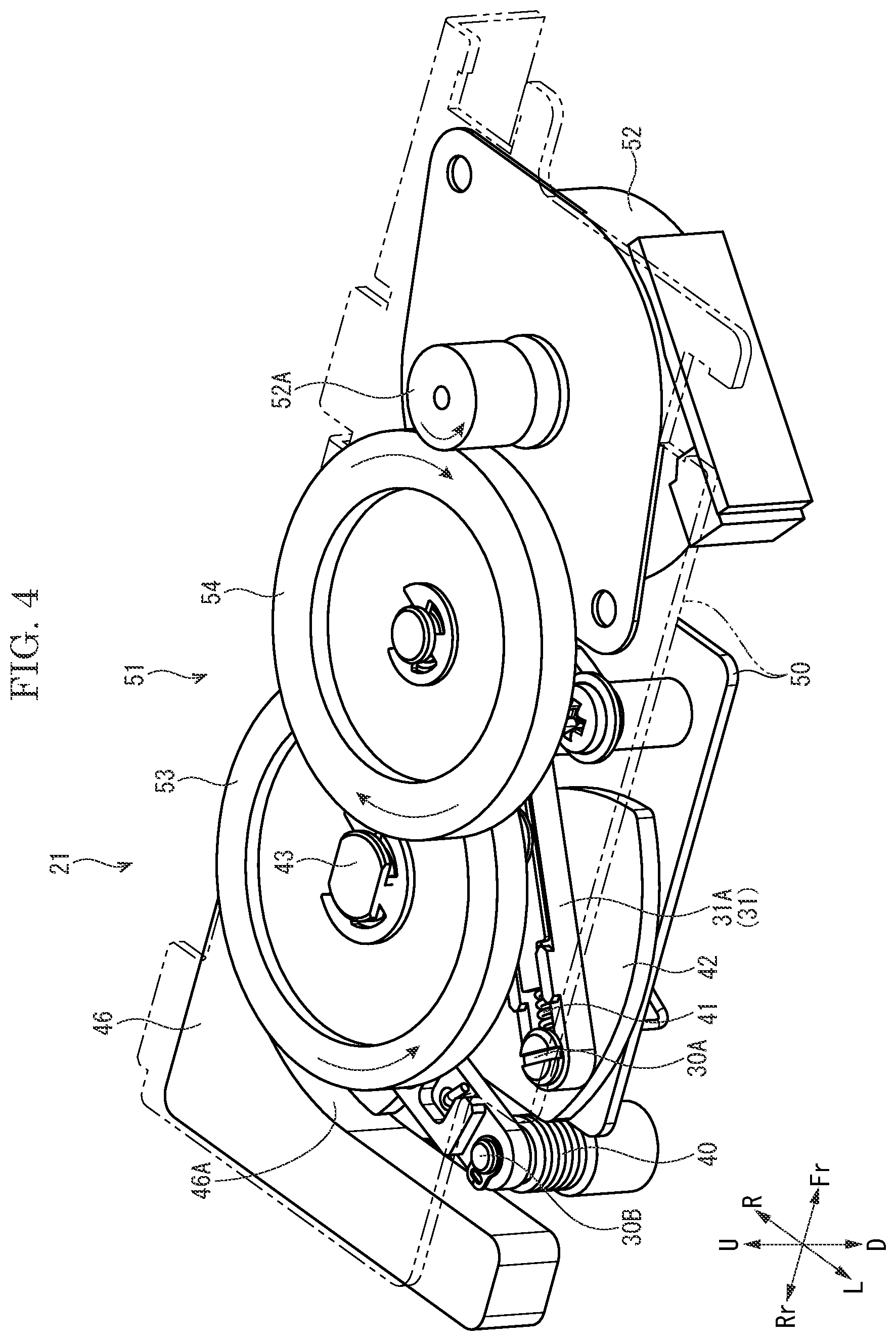 Patent US12103307 Figure 4 – Linear motion extensible device, maintenance device and image forming apparatus
