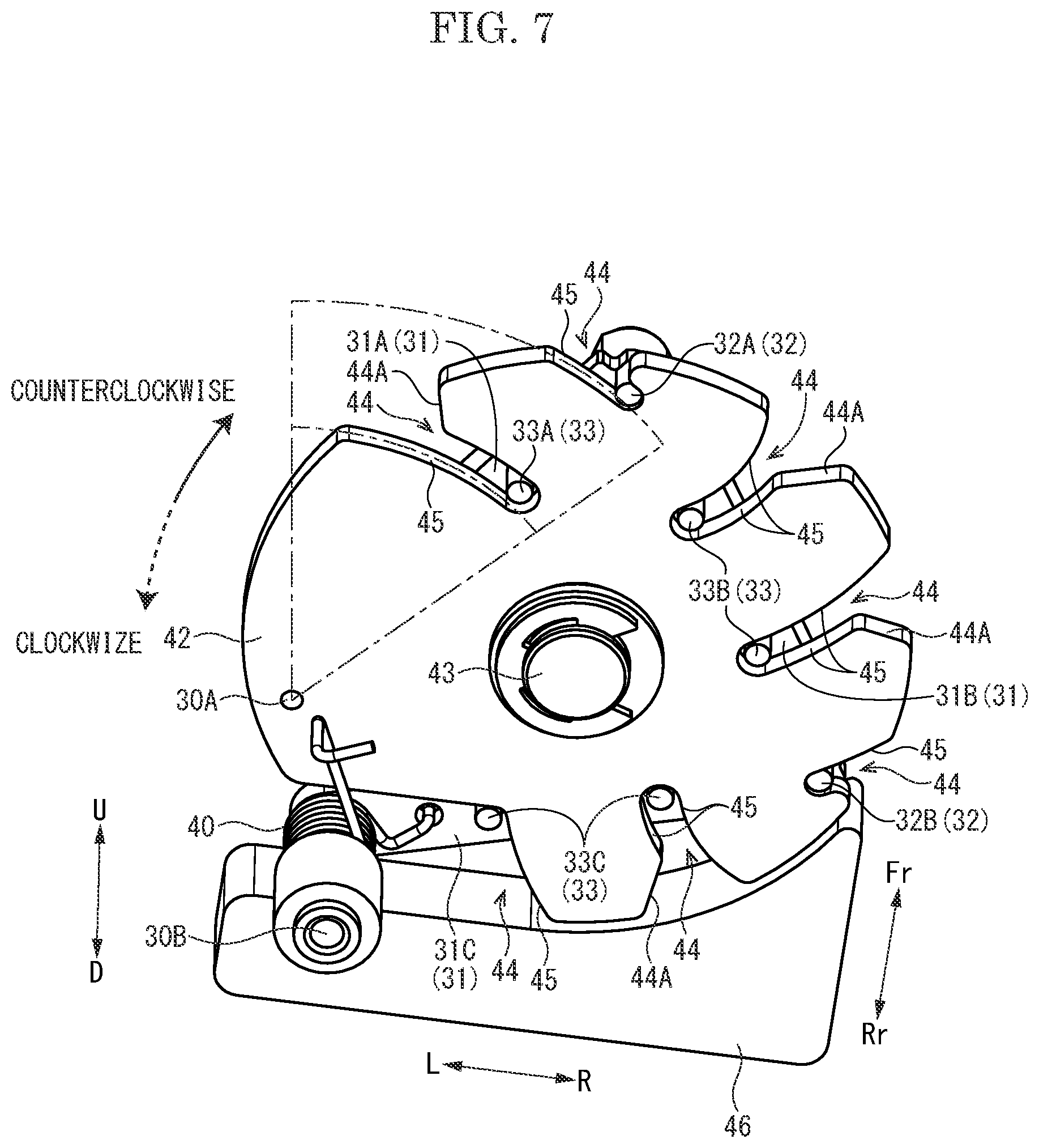 Patent US12103307 Figure 7 – Linear motion extensible device, maintenance device and image forming apparatus