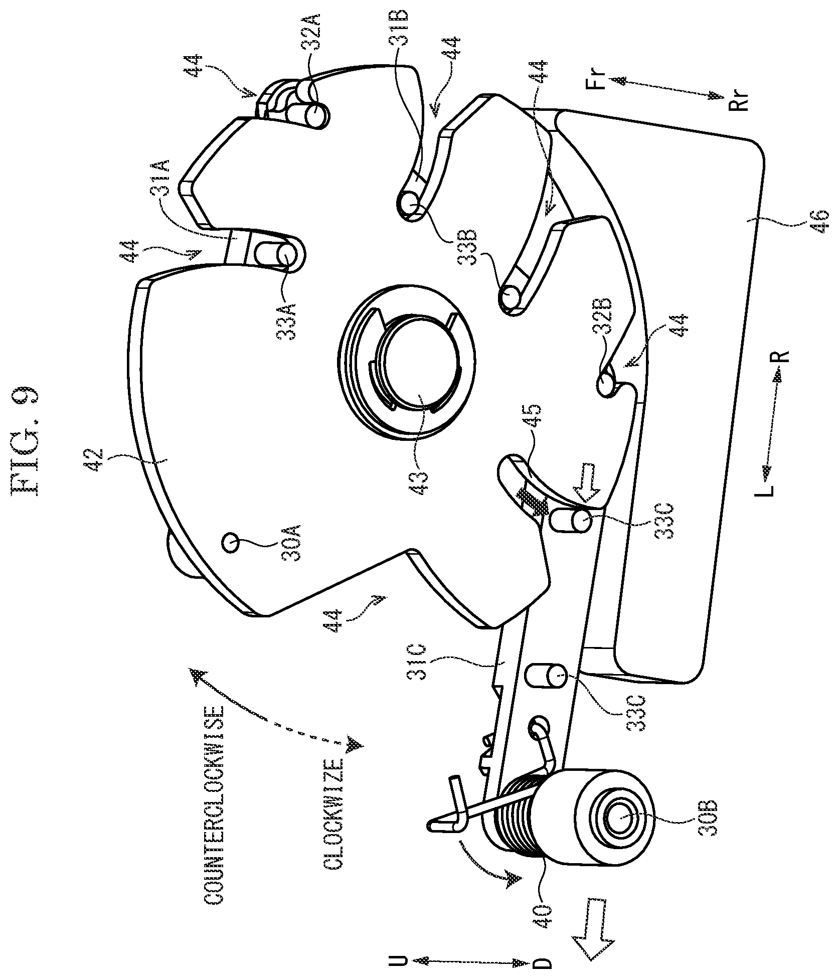 Patent US12103307 Figure 9 – Linear motion extensible device, maintenance device and image forming apparatus