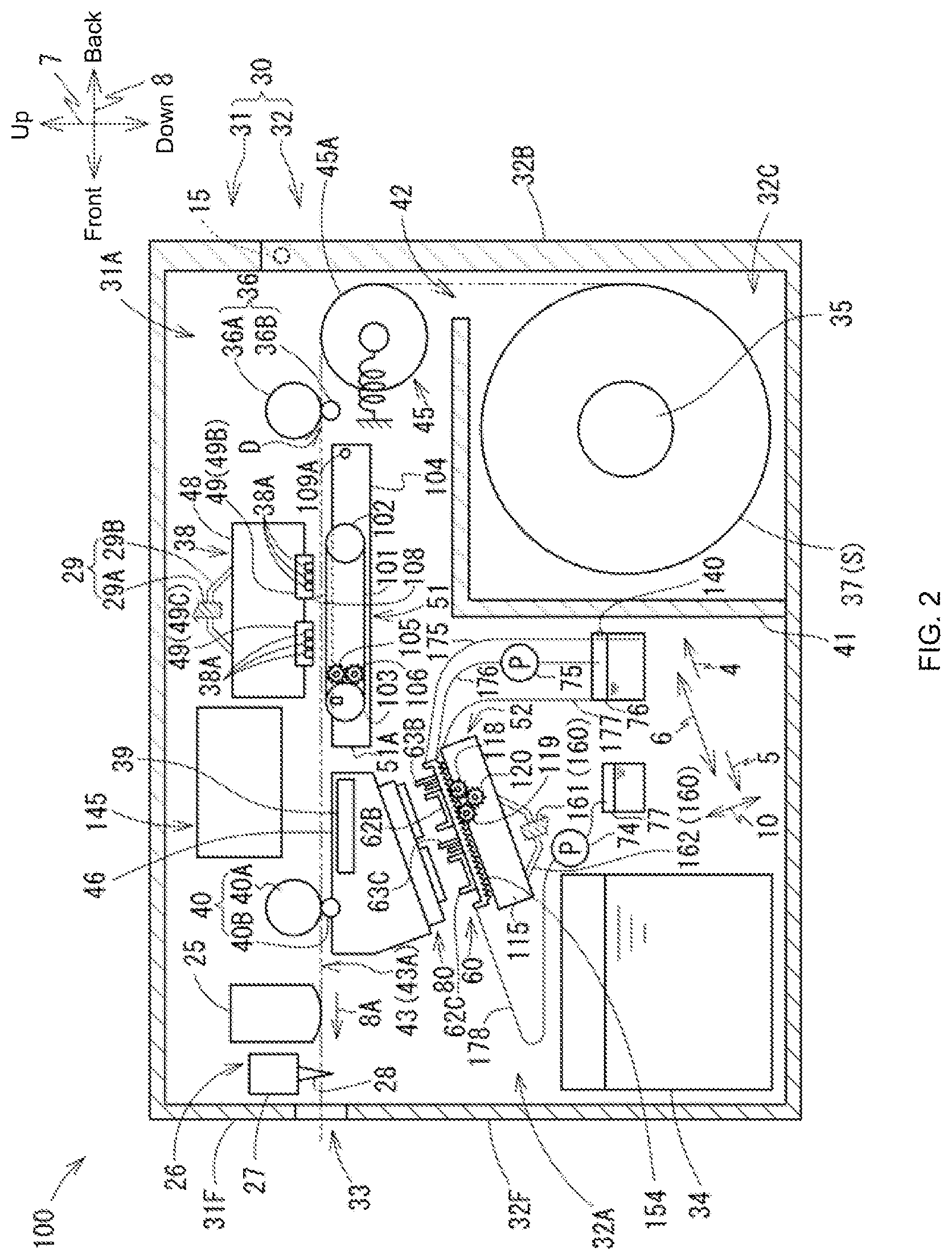Patent US12103310 Figure 2 – Liquid discharging device and method for performing maintenance of liquid discharging device