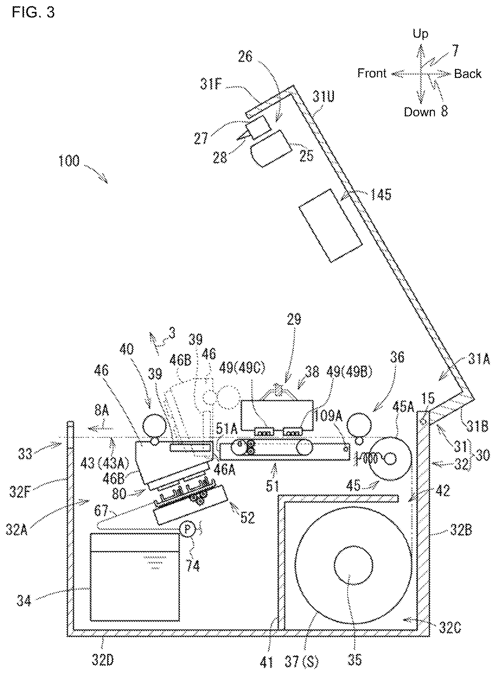Patent US12103310 Figure 3 – Liquid discharging device and method for performing maintenance of liquid discharging device