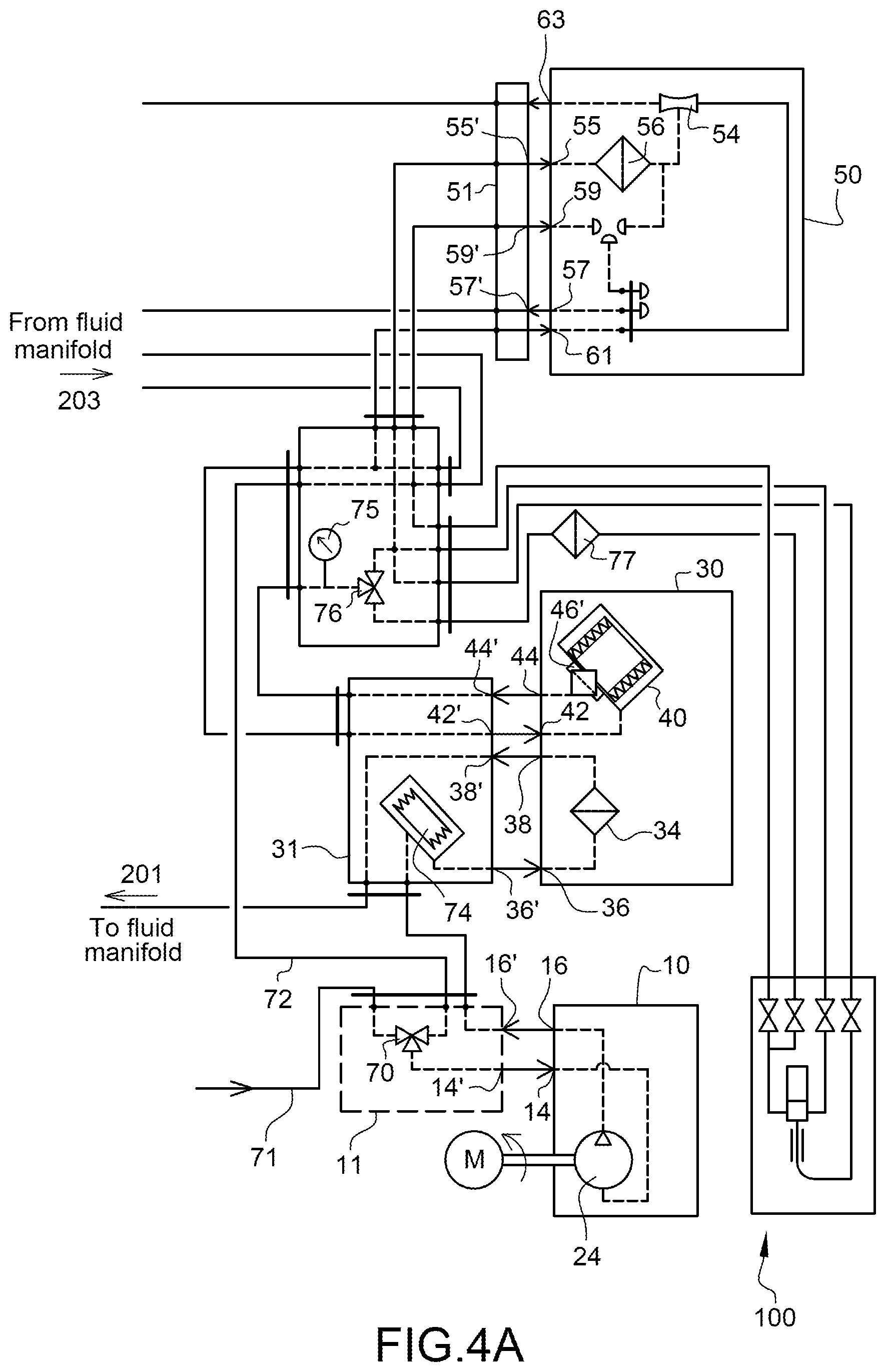 Patent US12103311 Figure 5 – Ink circuit with several modular units