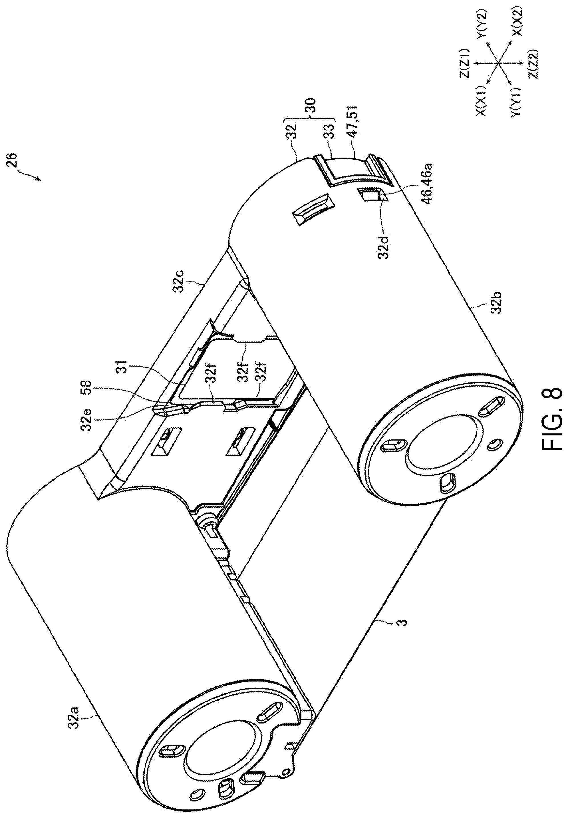 Patent US12103324 Figure 8 – Ink ribbon cassette and printing apparatus