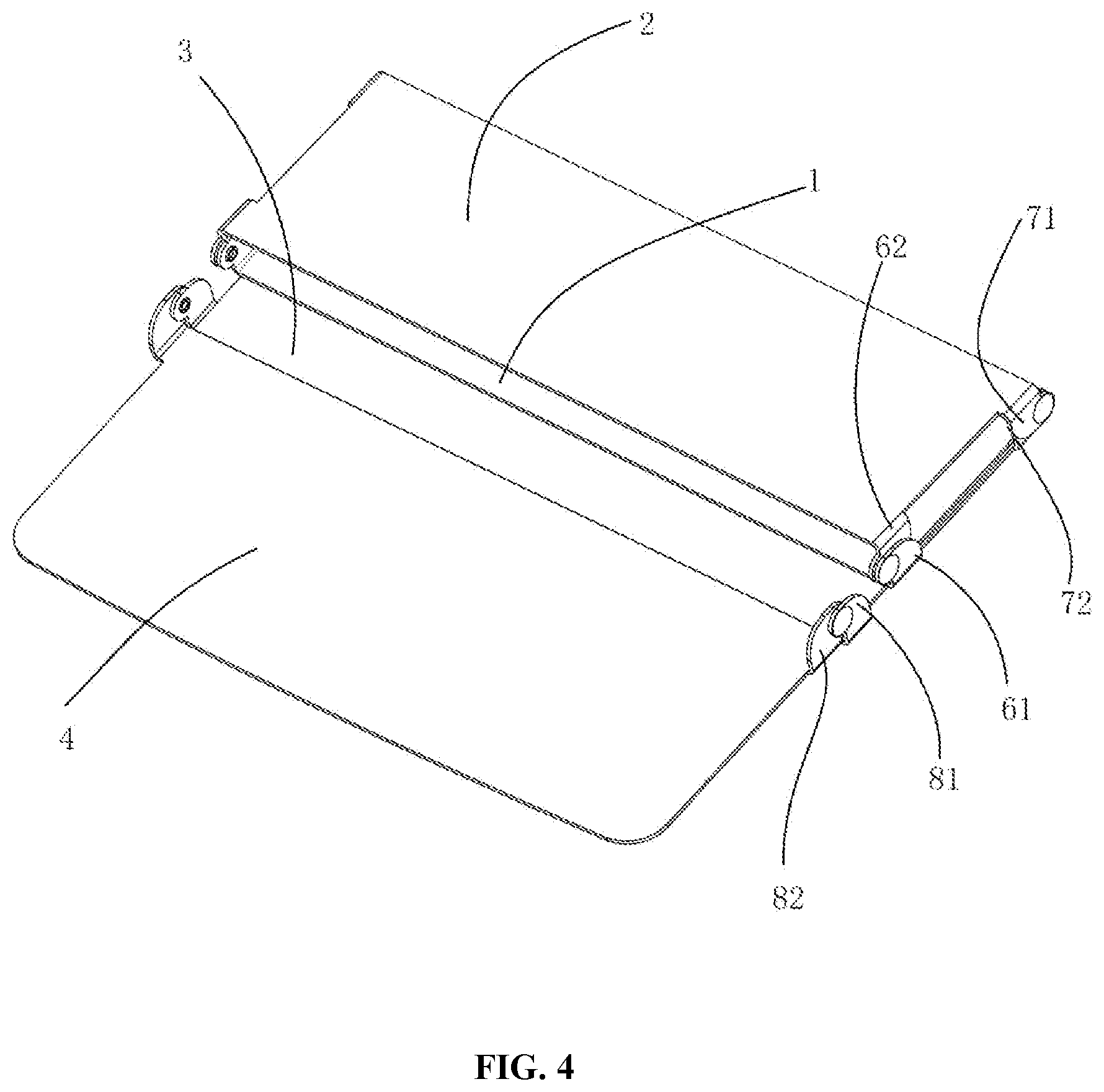 Patent US12103328 Figure 4 – Foldable clipboard
