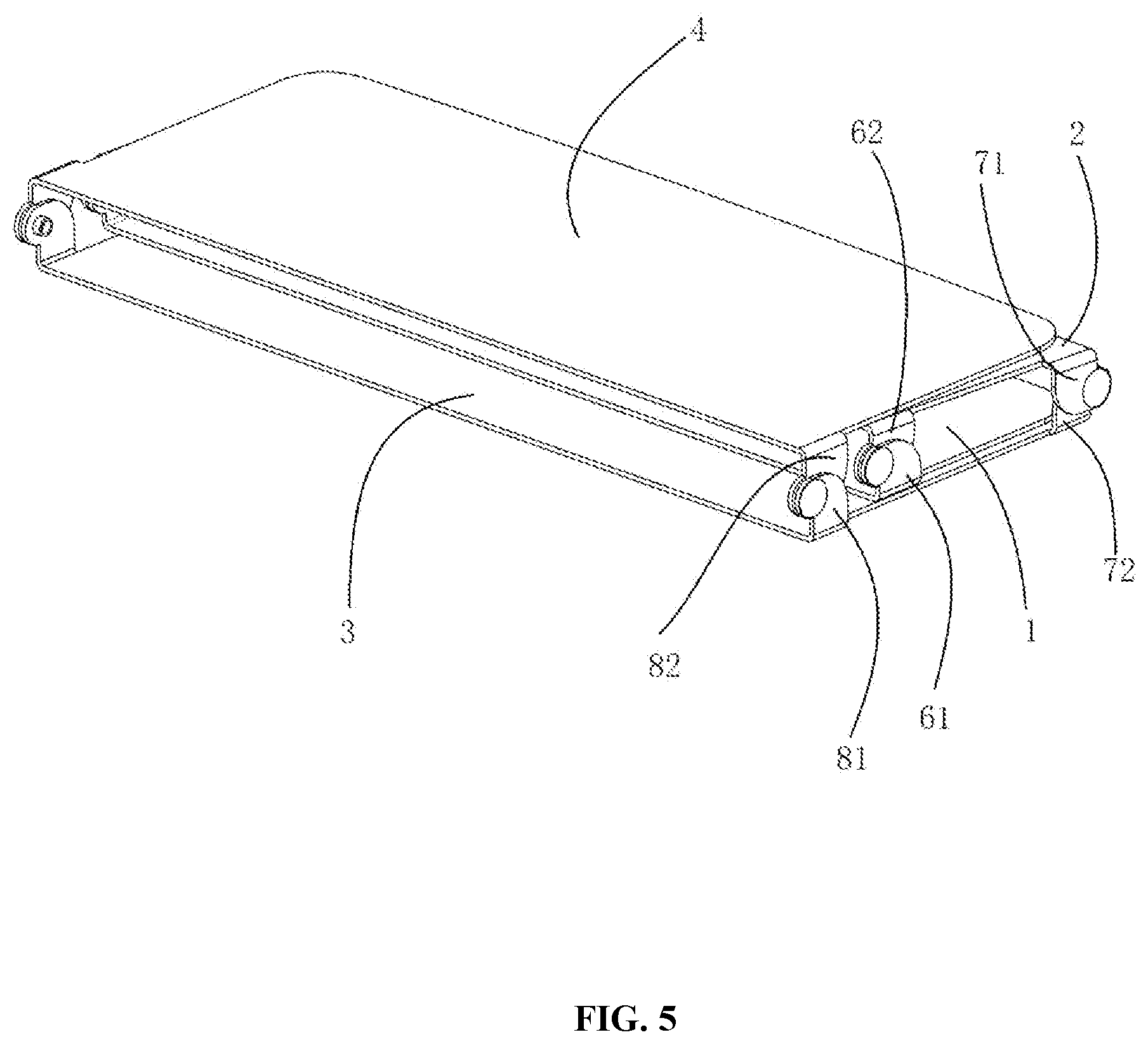 Patent US12103328 Figure 5 – Foldable clipboard