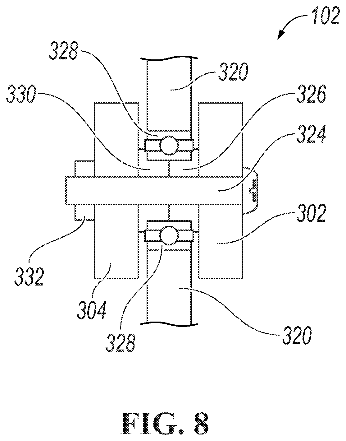 Patent US12103331 Figure 5 – Transformable wheel and leg assembly
