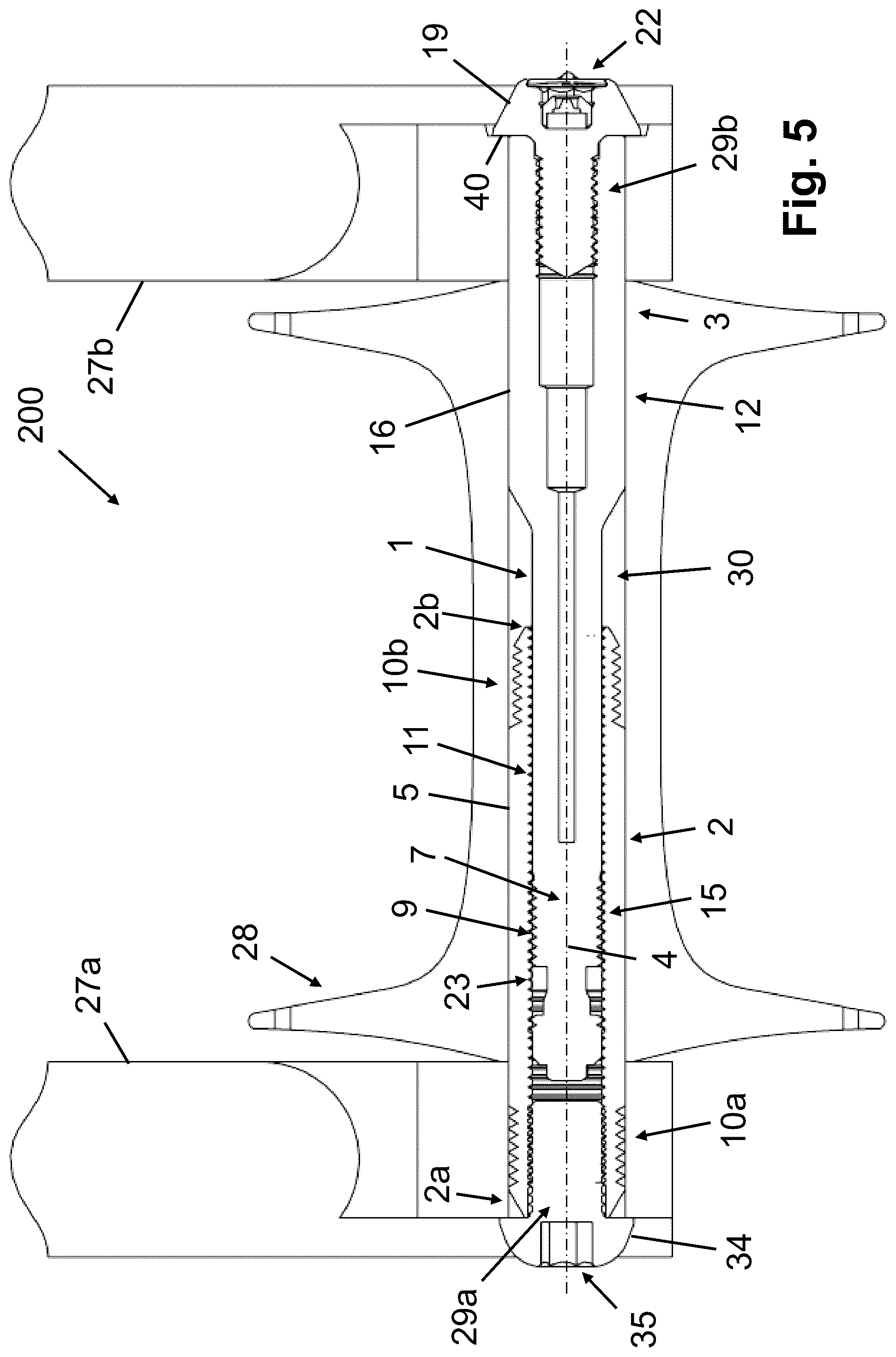 Patent US12103333 Figure 8 – Axle assembly having an adjustable length