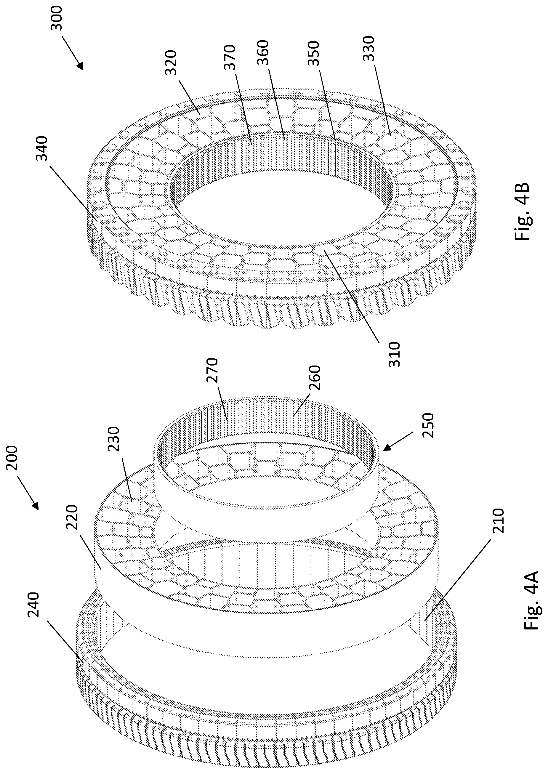 Patent US12103335 Figure 4 – Tire having a modular tread