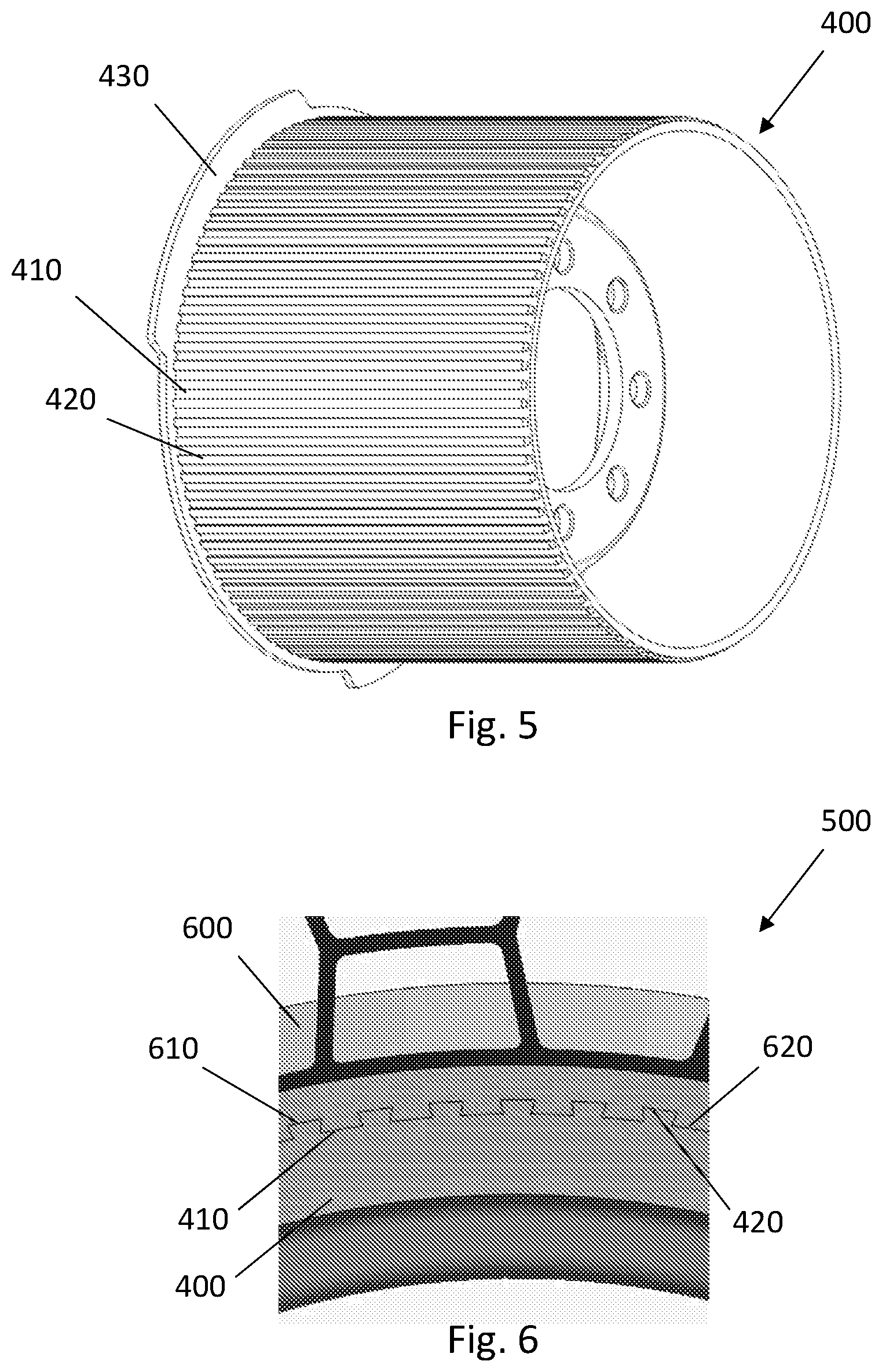Patent US12103335 Figure 5 – Tire having a modular tread