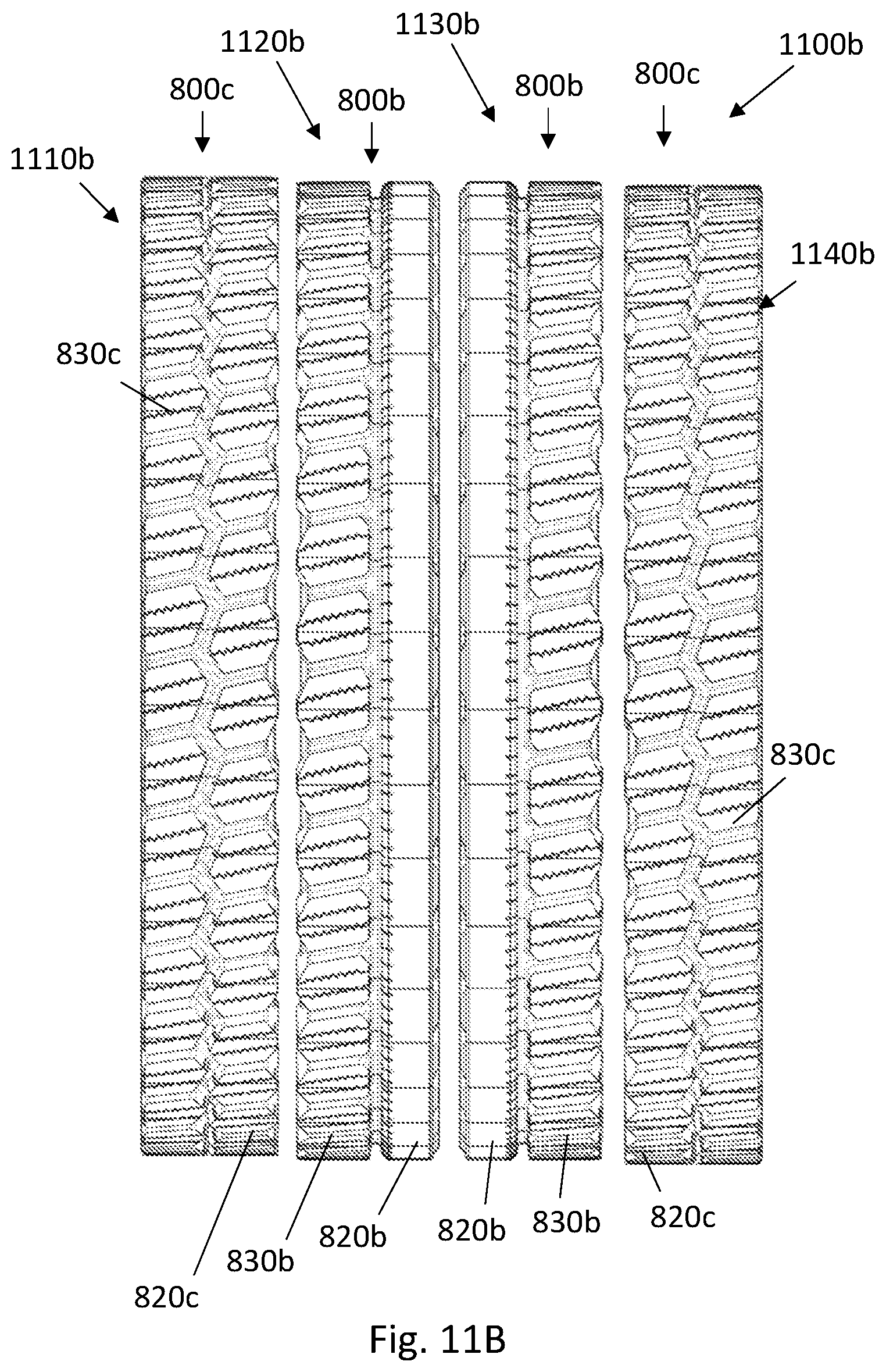 Patent US12103335 Figure 13 – Tire having a modular tread